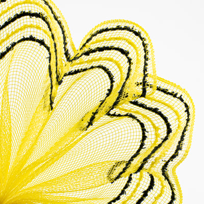 10" Border Stripe Snowdrift Mesh: Yellow, Yellow, Black Lifestyle Photo