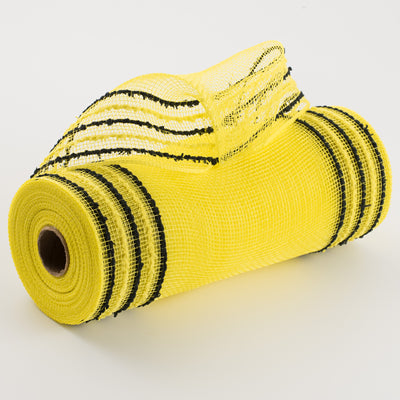10" Border Stripe Snowdrift Mesh: Yellow, Yellow, Black Item Number: RY8116F4