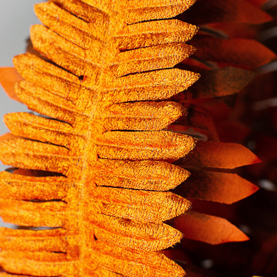 21" Boston Fern Bush: Orange & Yellow detail photo 3