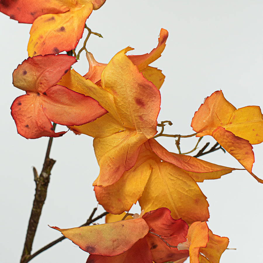 37" Boston Ivy Leaf Spray: Orange detail photo 3
