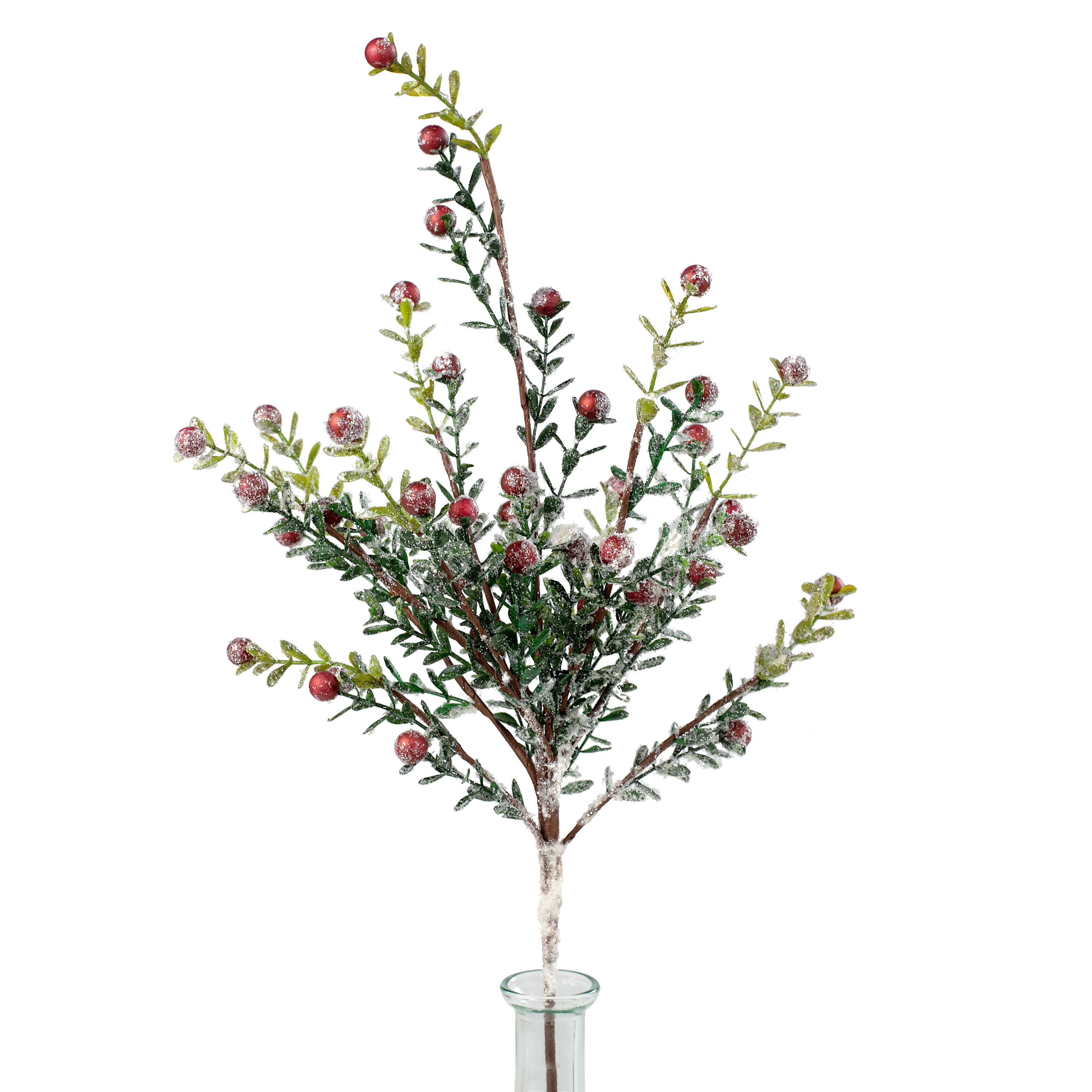 21" Boxwood Snow Berry Spray Item Number: 272672