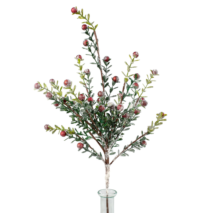 21" Boxwood Snow Berry Spray Item Number: 272672