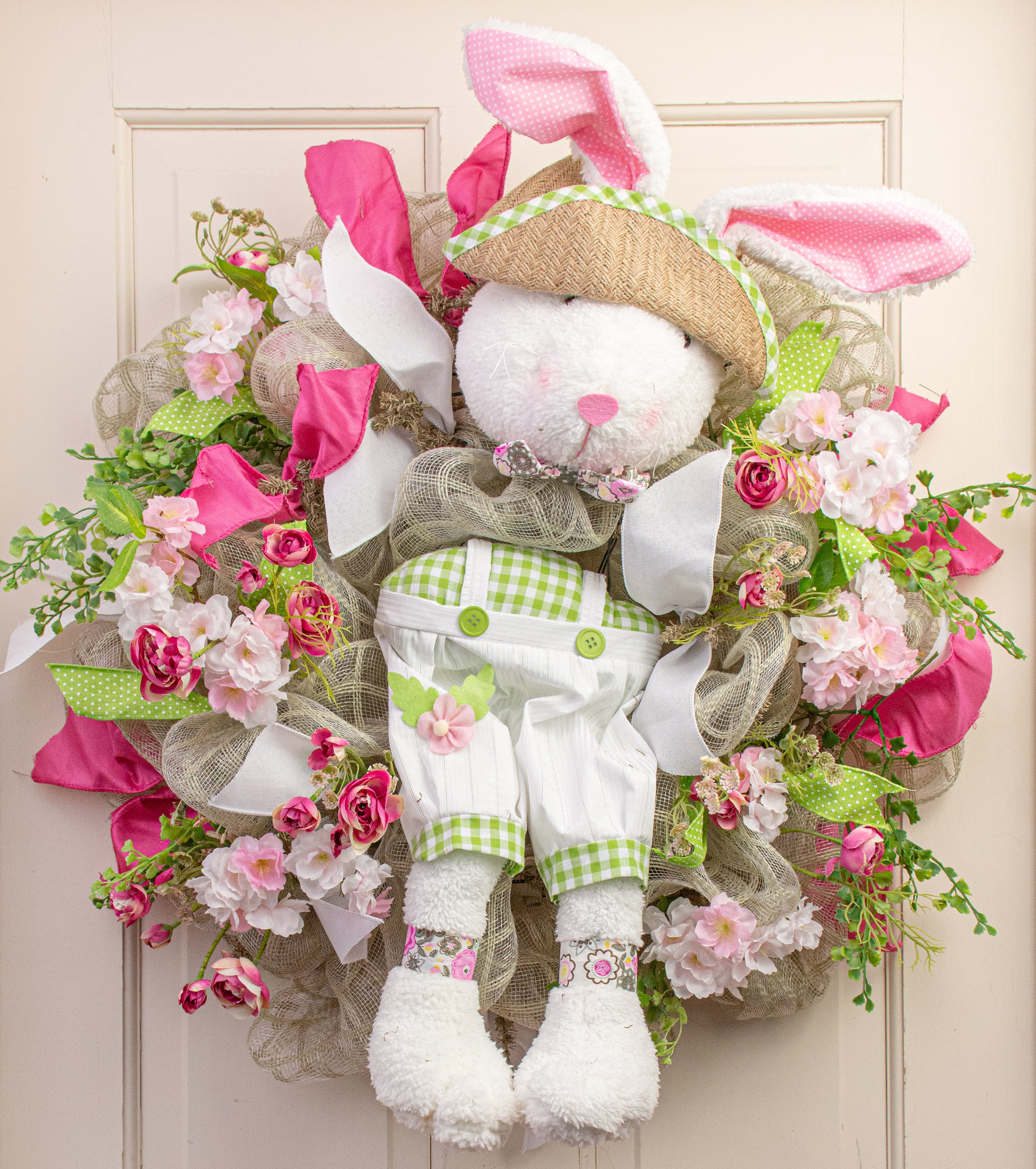 Boy Bunny With Hat Wreath Accent Lifestyle Photo