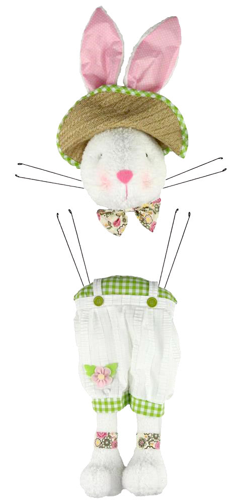 Boy Bunny With Hat Wreath Accent Item Number: HE7191
