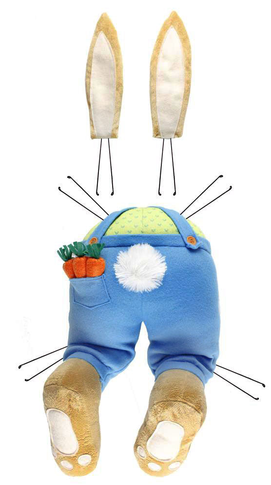 Boy Bunny Wreath Accent Item Number: HE7136
