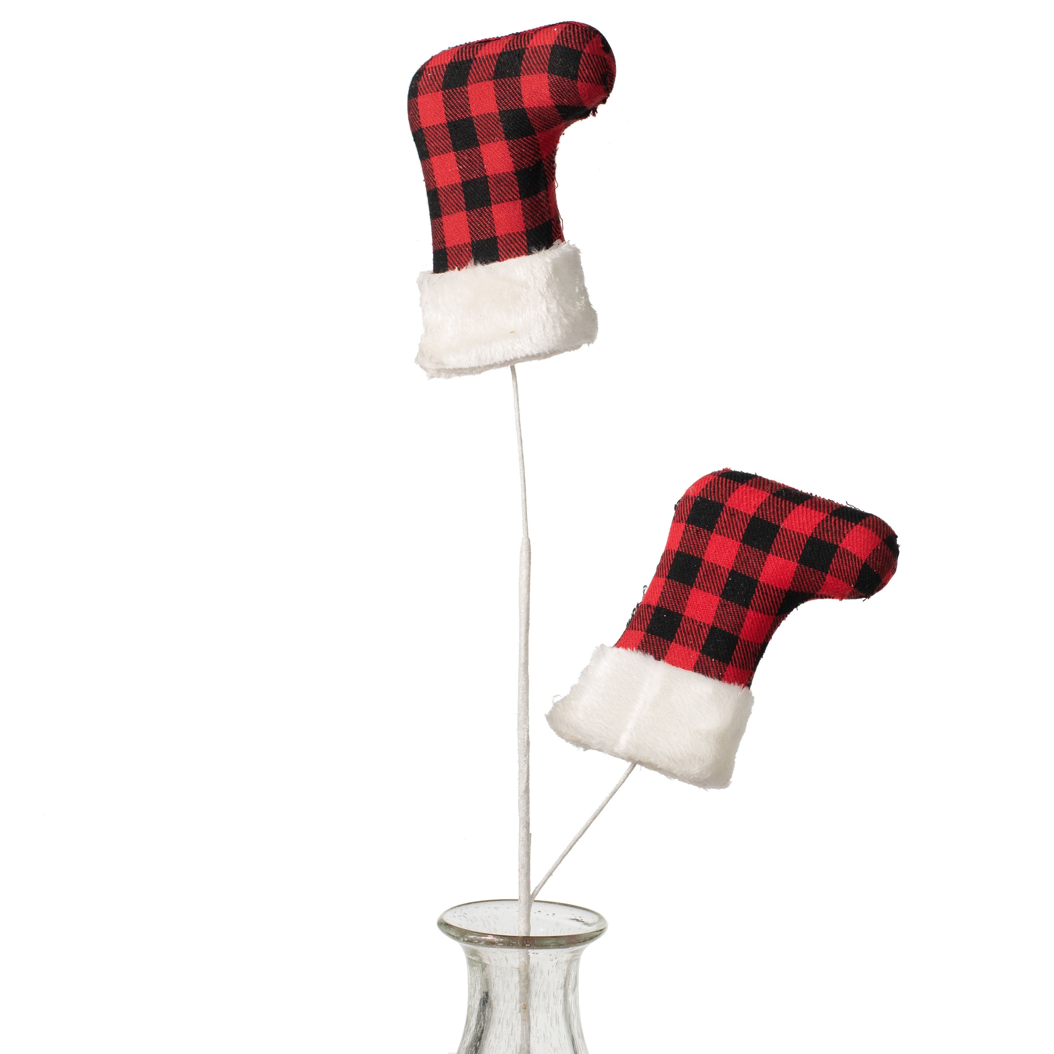 27" Buffalo Plaid & Faux Fur Christmas Stocking Pick Item Number: XS978682