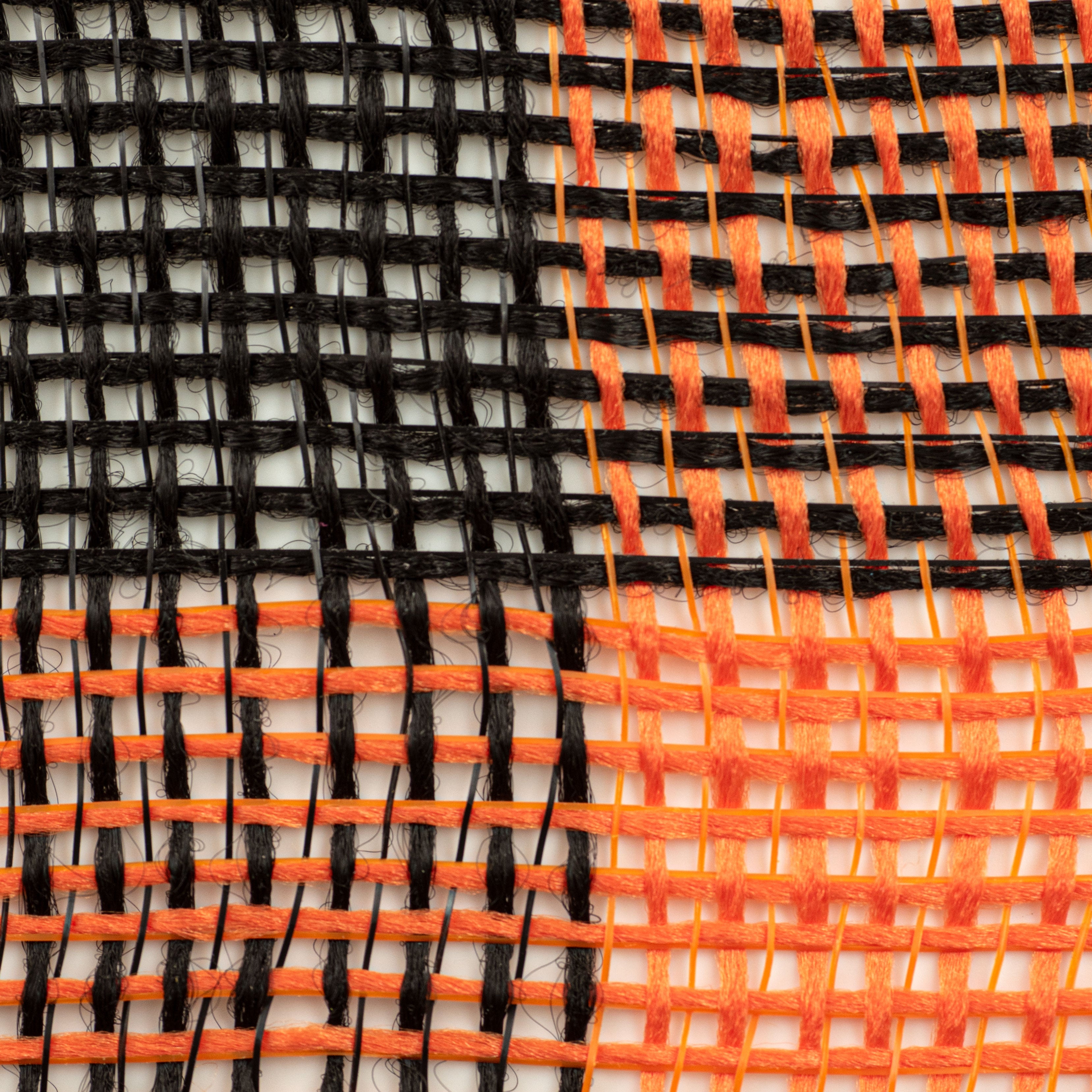 10" Buffalo Plaid Mesh: Black & Orange detail photo 3