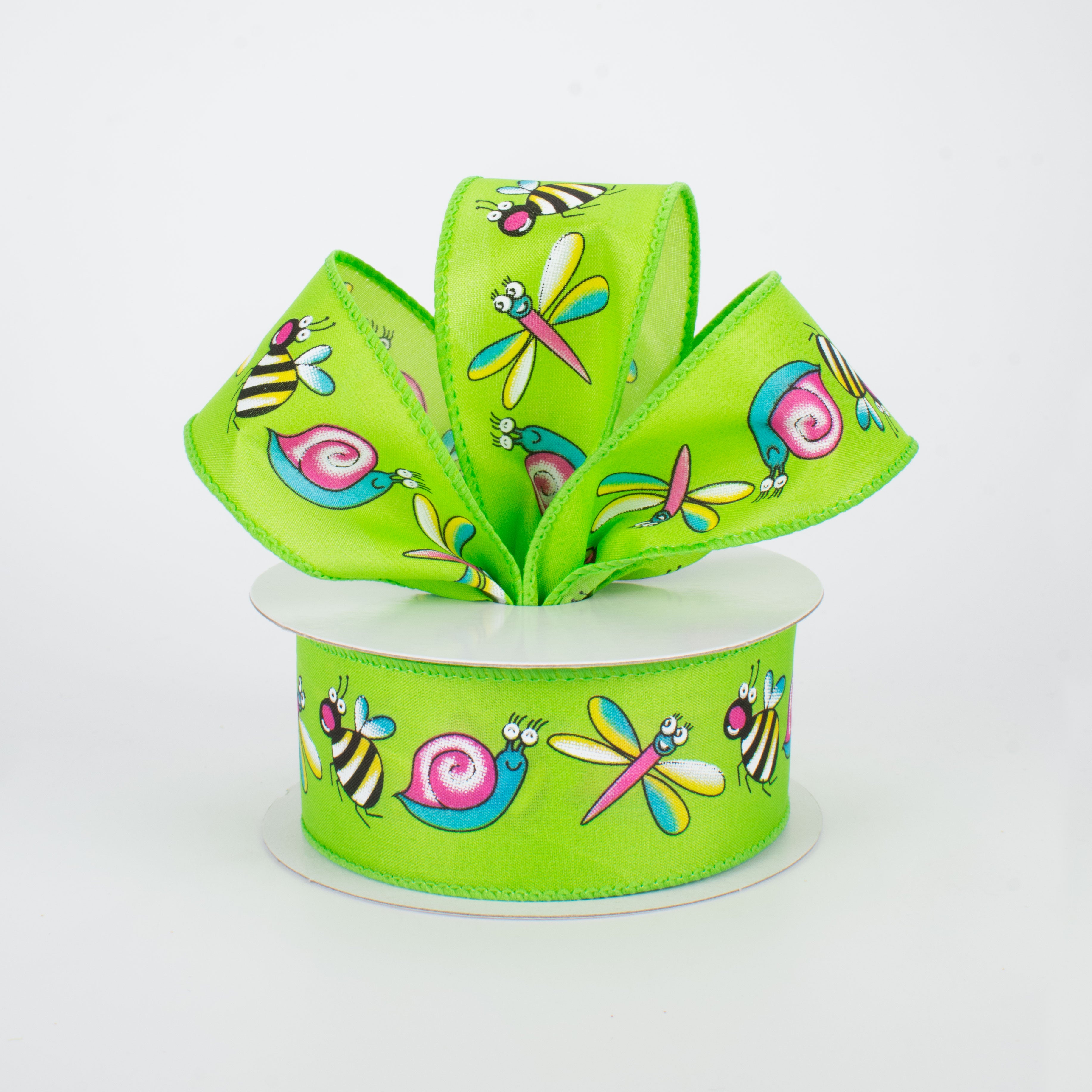1.5" Bug Ribbon: Lime Green (10 Yards) Lifestyle Photo