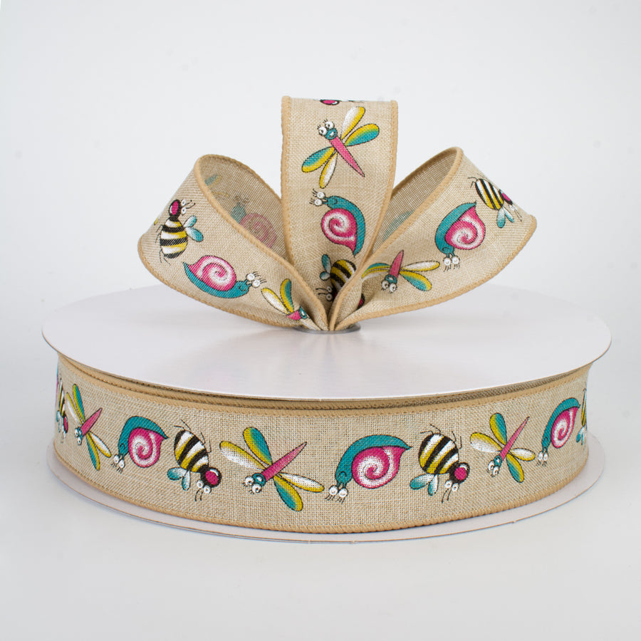 1.5" Bugs Ribbon: Natural (50 Yards) Lifestyle Photo