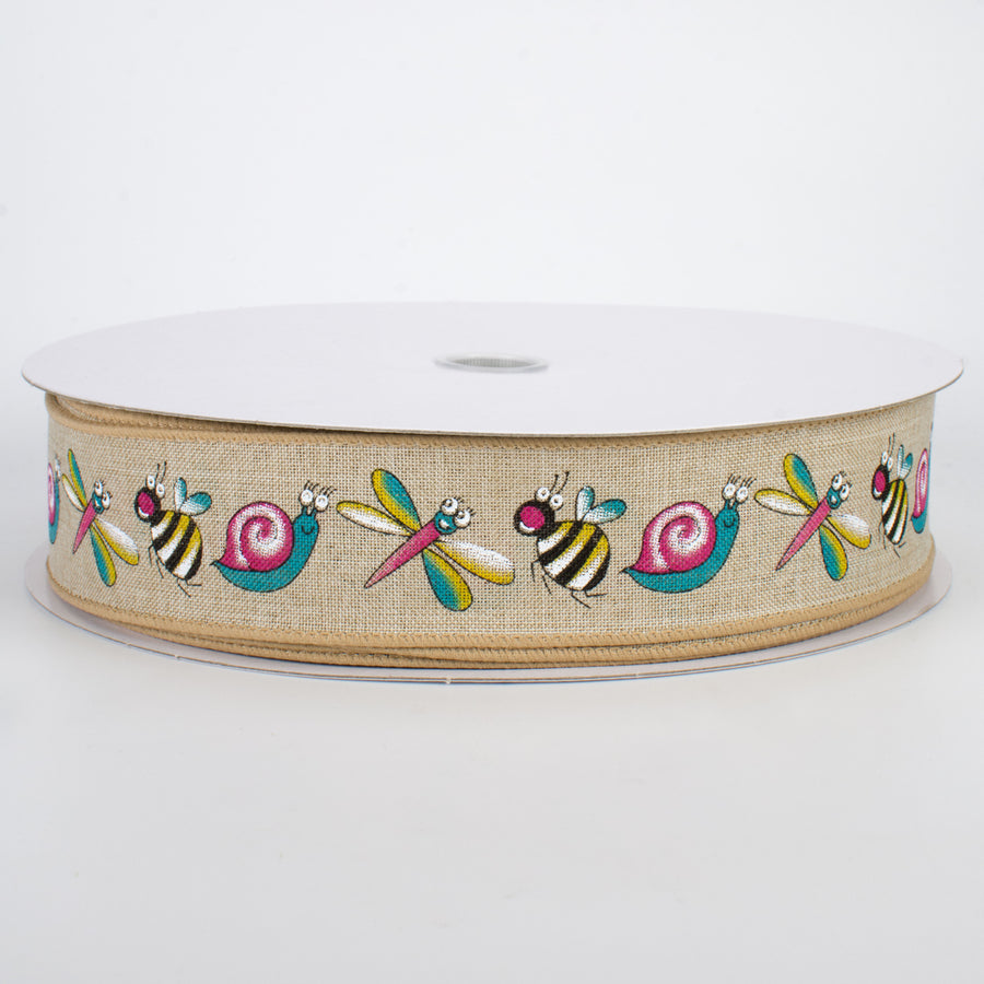 1.5" Bugs Ribbon: Natural (50 Yards)