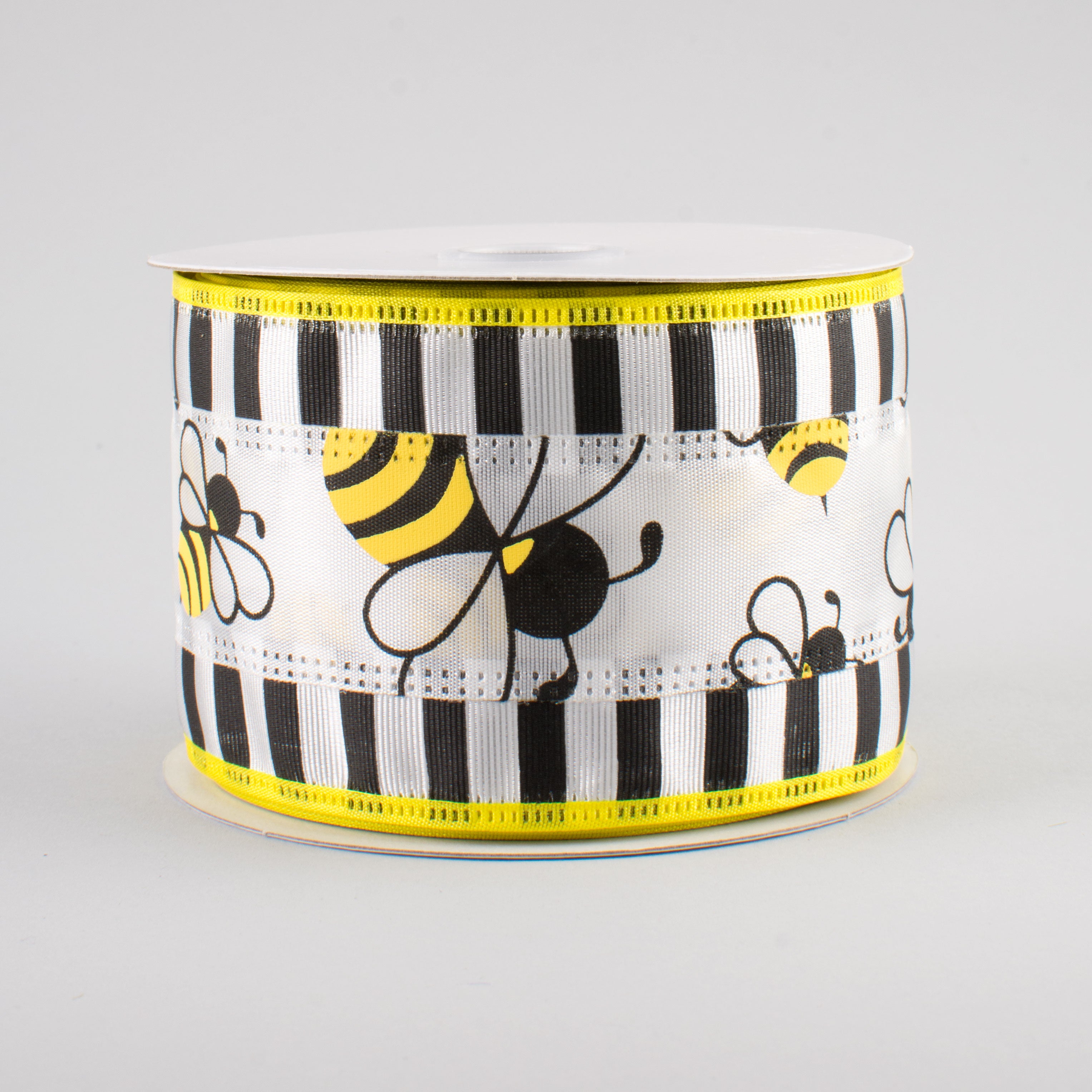 2.5" Bumble Bee Ribbon: Stripe Edge (10 Yards)