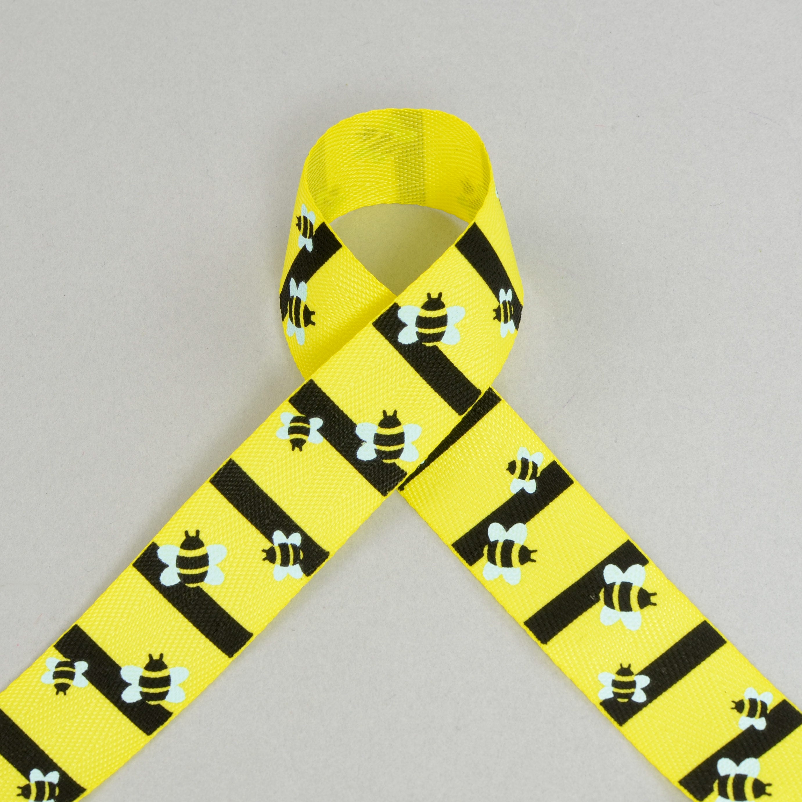 7/8" Bumble Bee Yellow Twill Tape Ribbon (25 Yards) detail photo 3