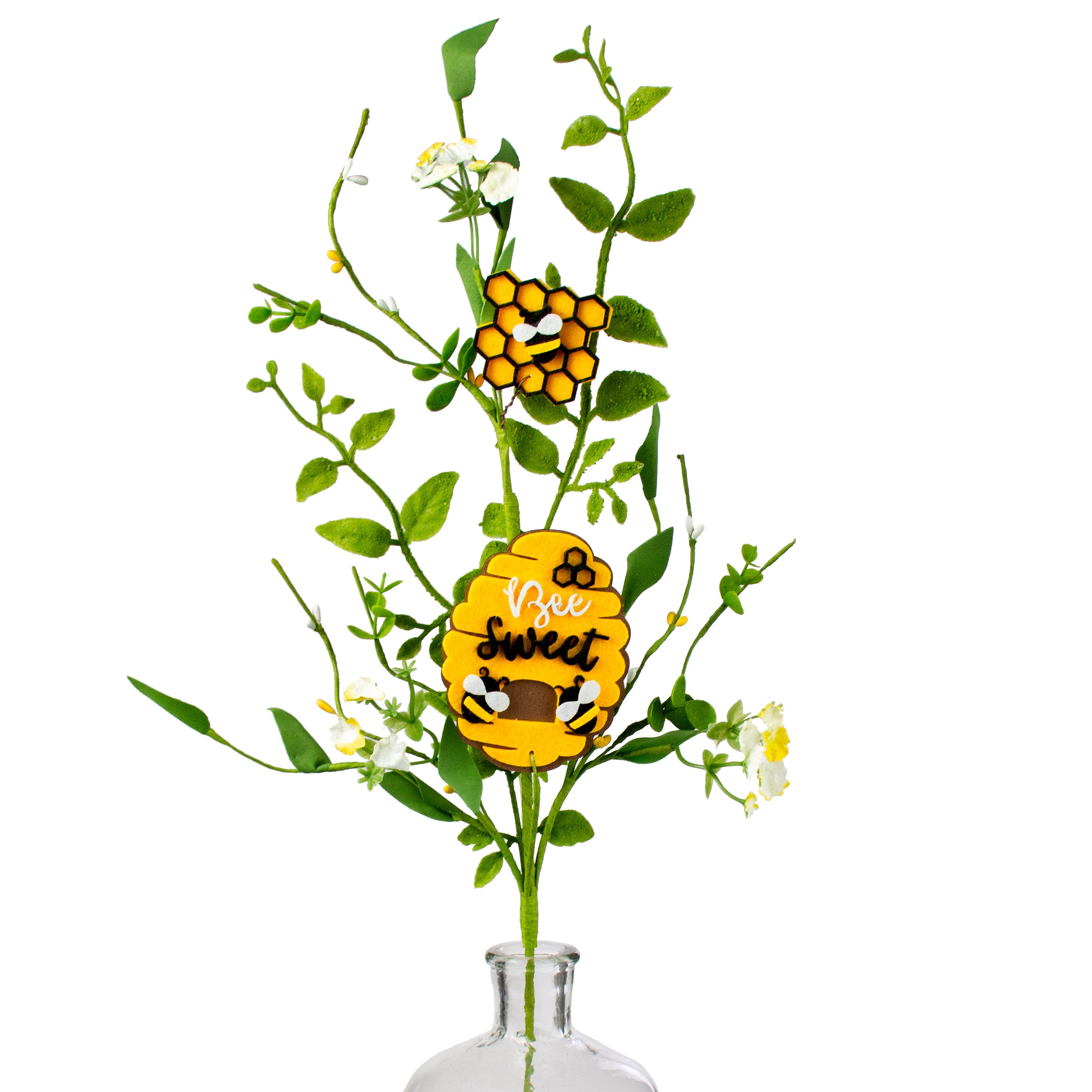 29" Bumblebee, Leaves, Hive, Honeycomb Greenery Spray Item Number: 63862