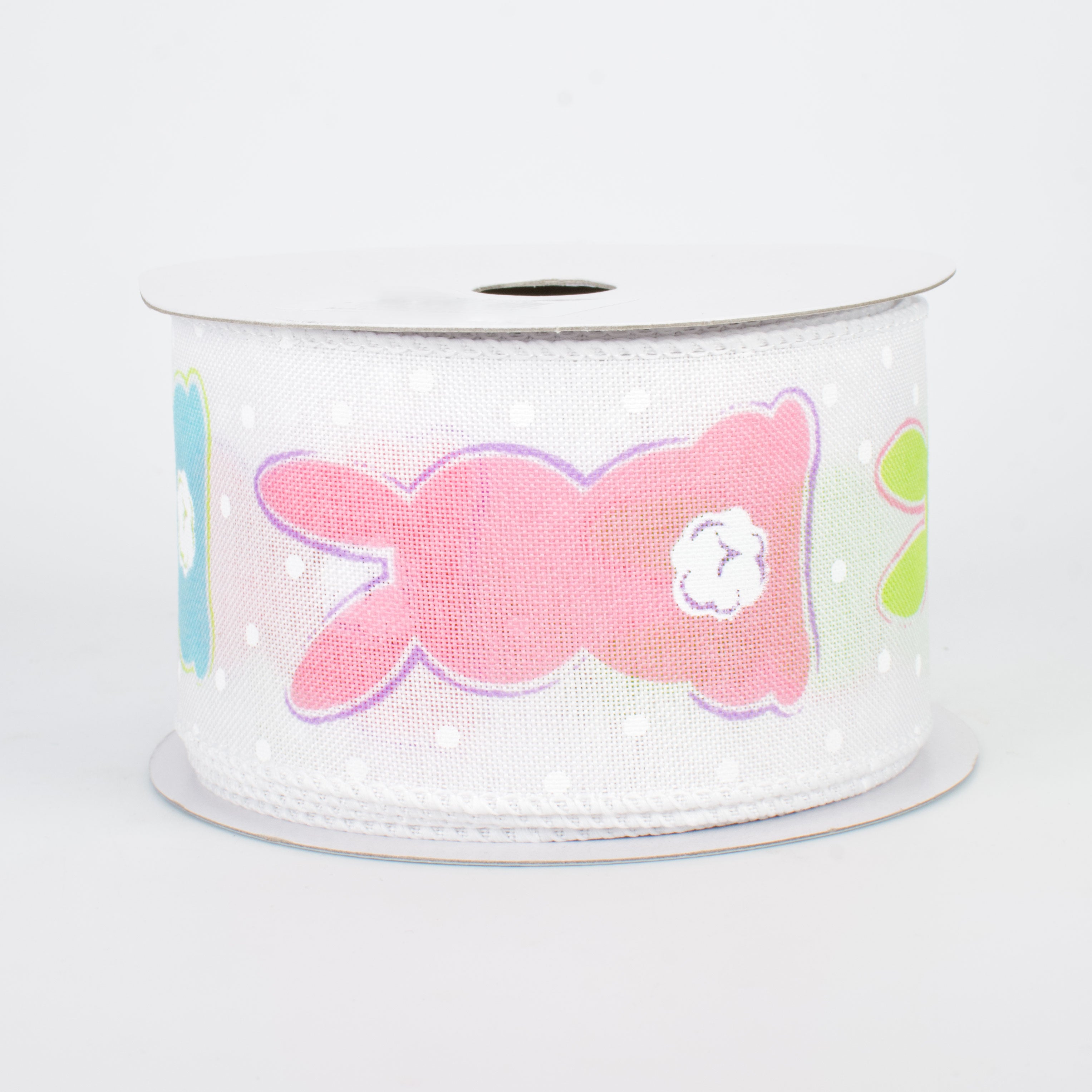2.5" Bunny Bottoms Ribbon: White (10 Yards)