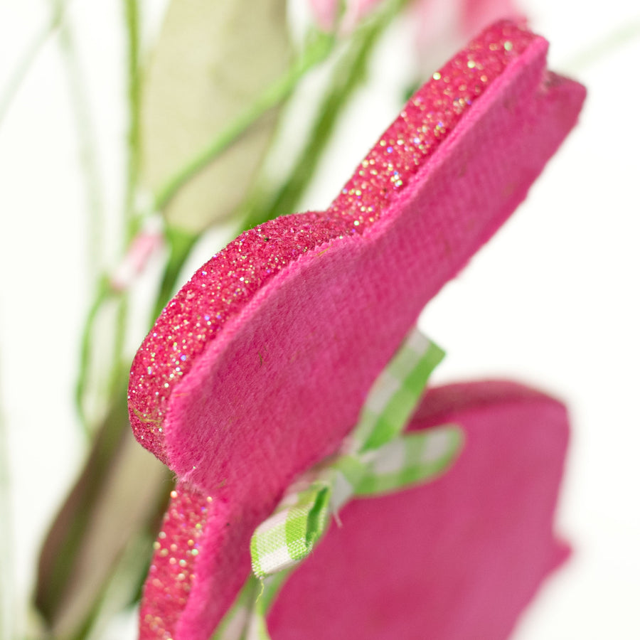 24" Bunny & Bud Spray: Fuchsia Pink Lifestyle Photo