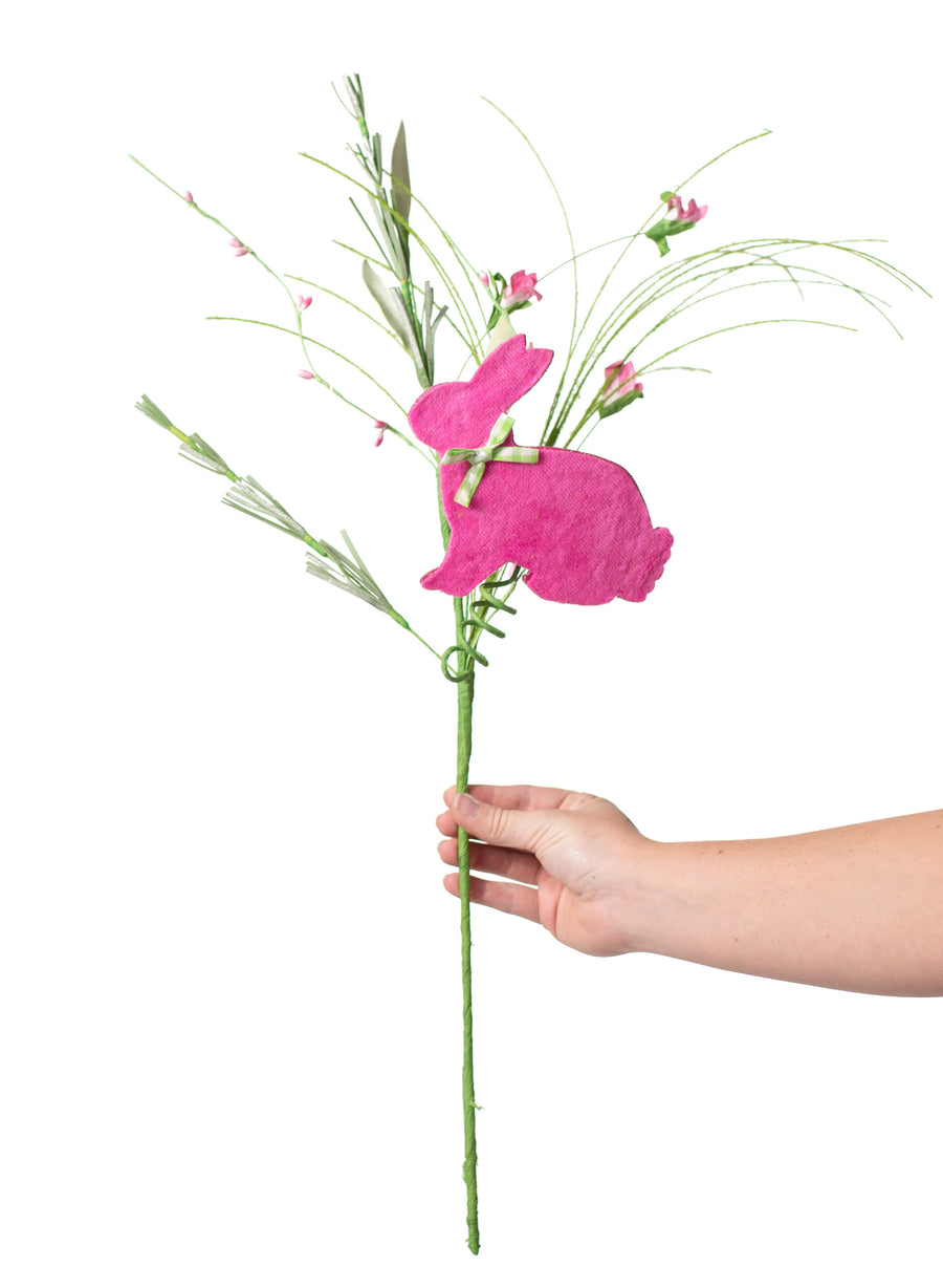 24" Bunny & Bud Spray: Fuchsia Pink detail photo 3