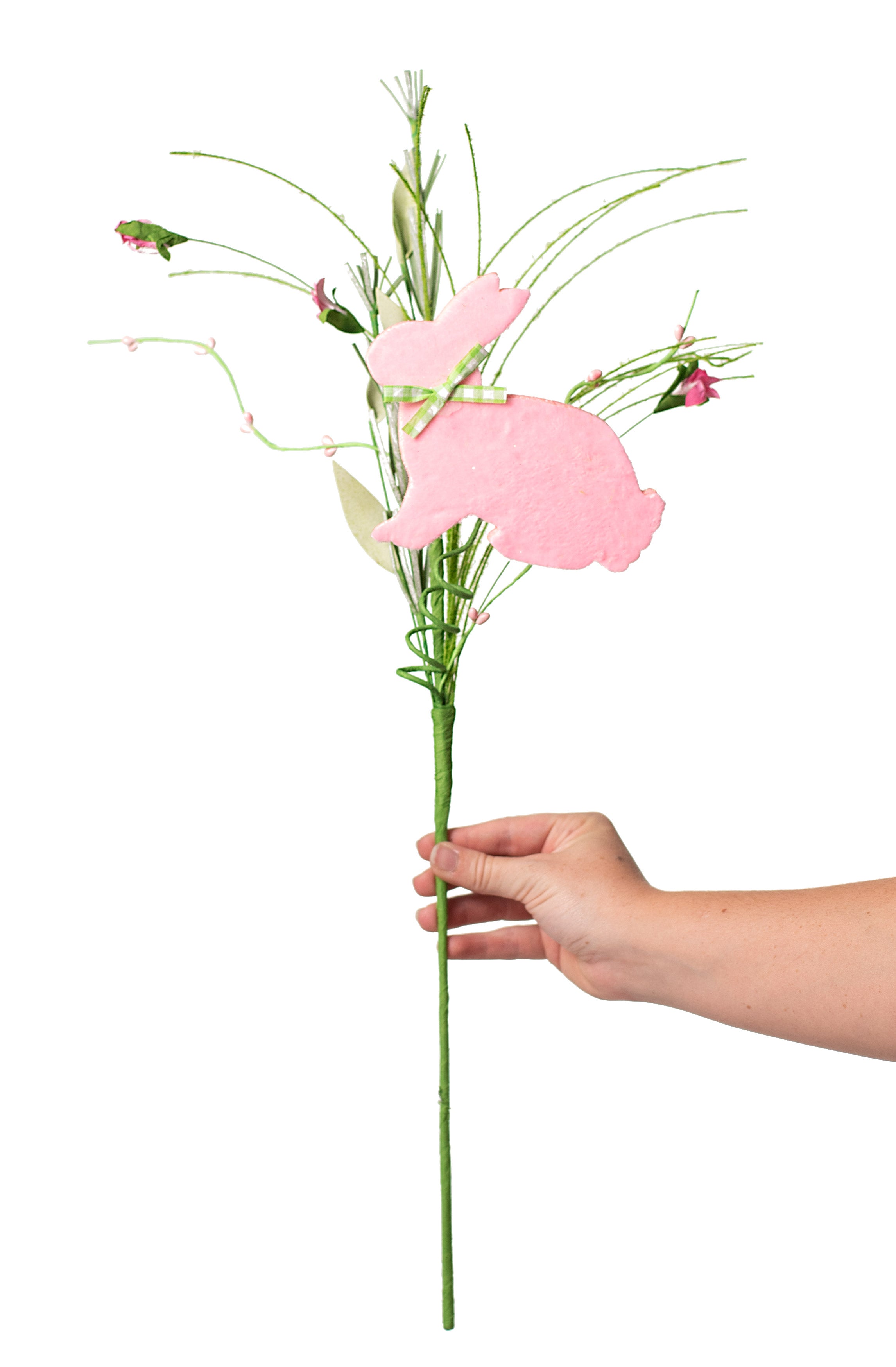 24" Bunny & Bud Spray: Pink detail photo 3