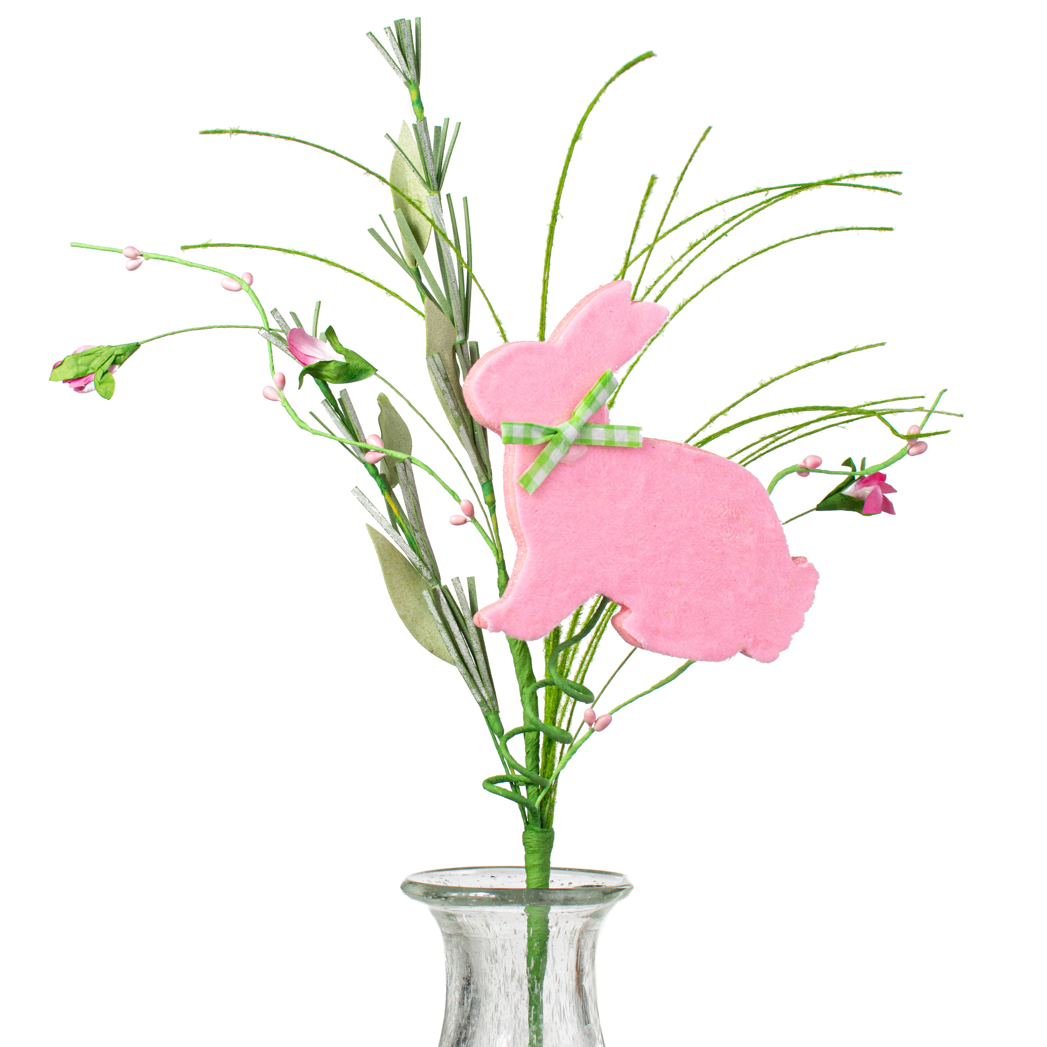 24" Bunny & Bud Spray: Pink Item Number: 62611PK