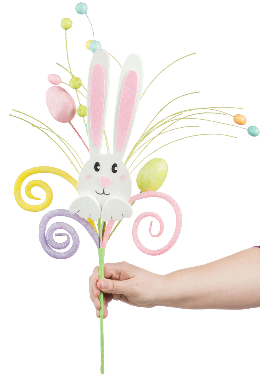 20" Bunny Curly Egg Spray Lifestyle Photo