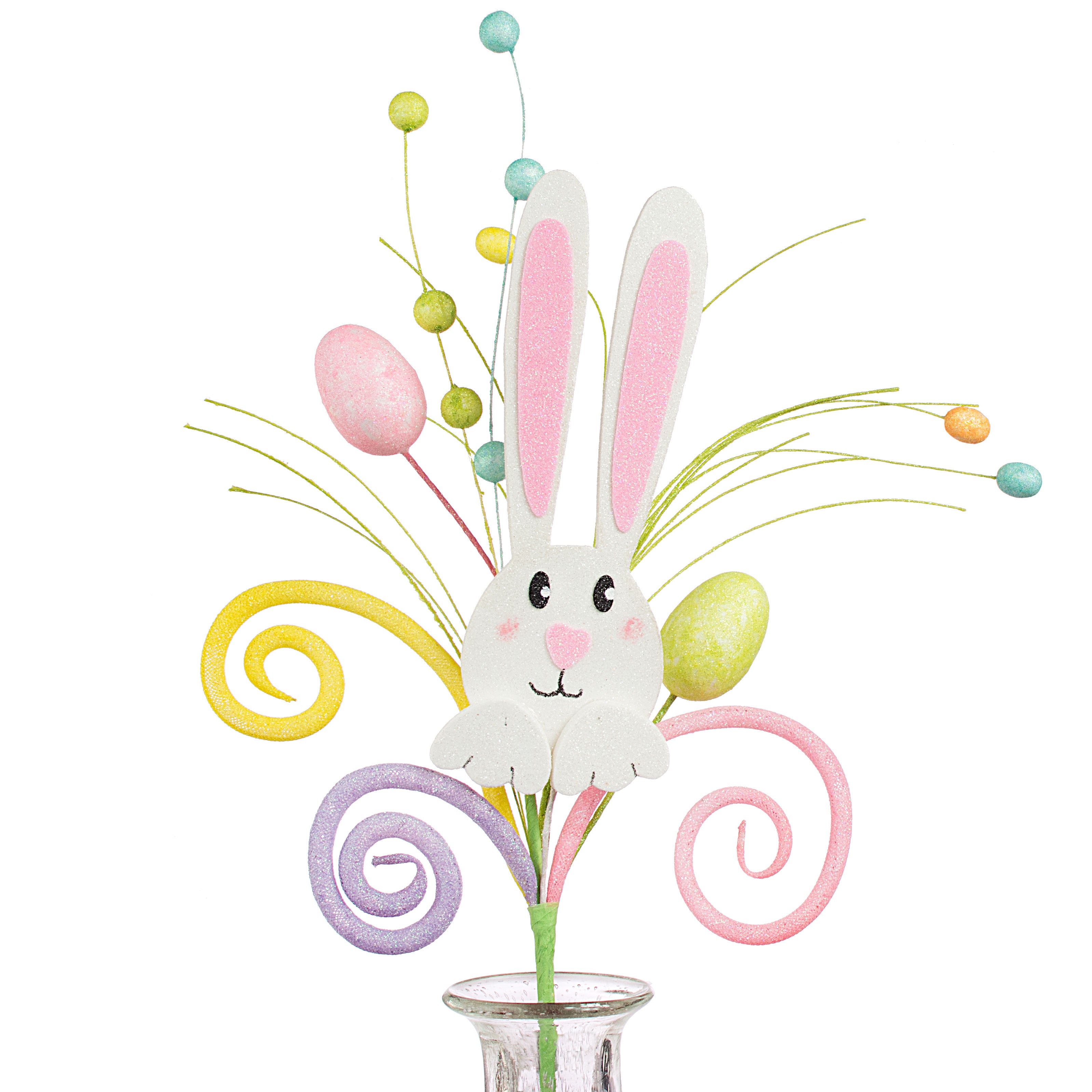 20" Bunny Curly Egg Spray Item Number: 62121EAS