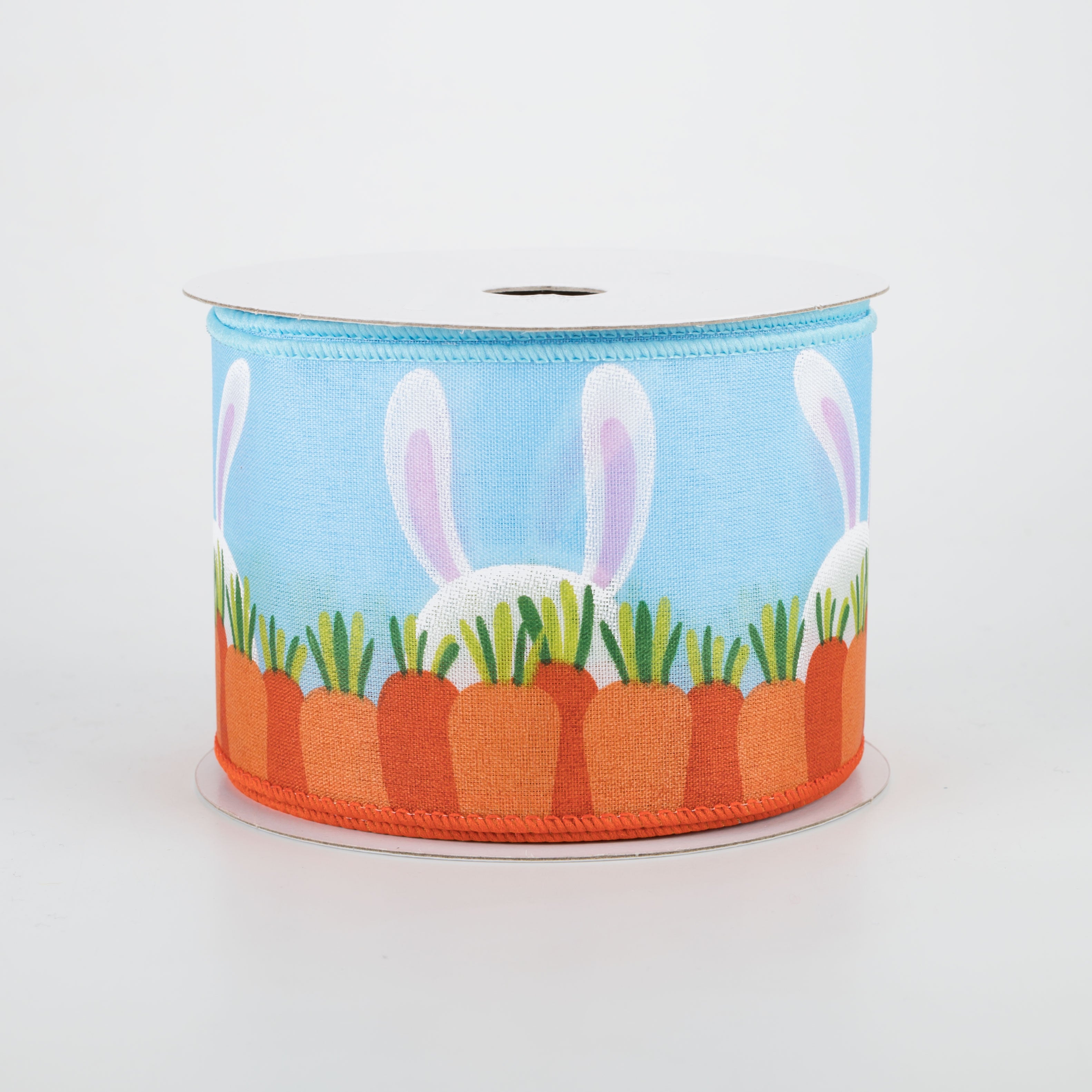 2.5" Bunny Ears & Carrots Ribbon: Blue (10 Yards) Item Number: 31002-40-19