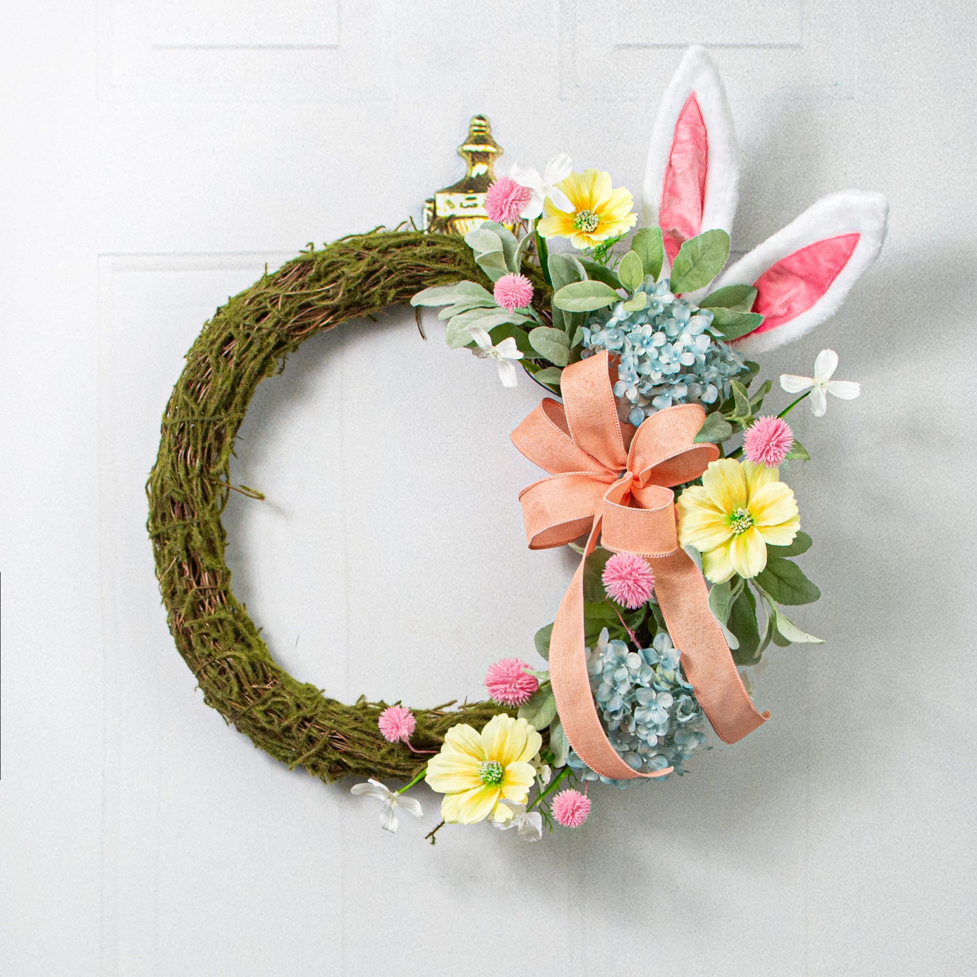 10" Bunny Ears: White & Pink Lifestyle Photo