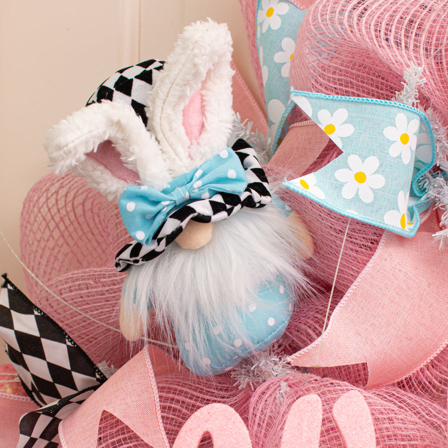 20" Bunny Harlequin Top Hat Gnome Pick: Blue Lifestyle Photo