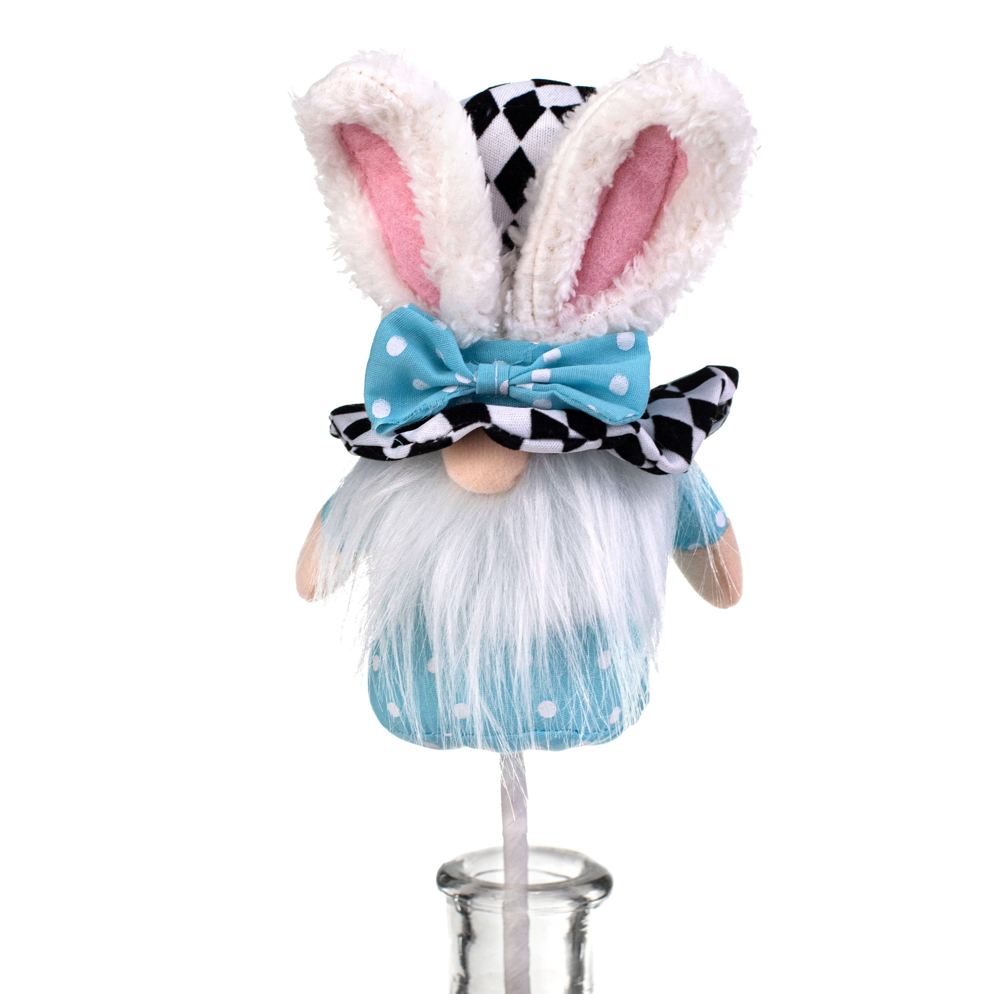 20" Bunny Harlequin Top Hat Gnome Pick: Blue Item Number: 62842BL