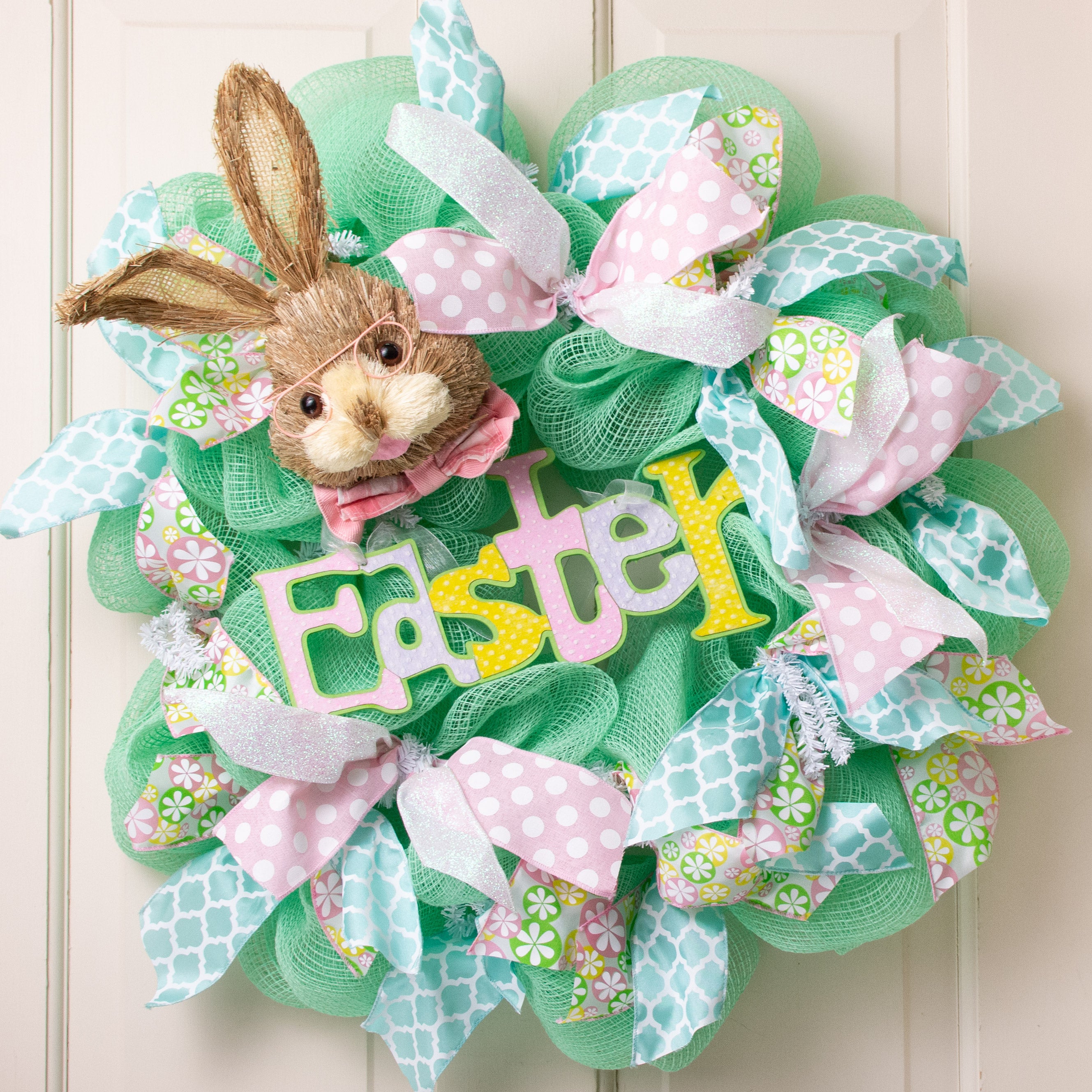 11" Bunny Head With Eye Glasses & Bow Tie: Pink Lifestyle Photo
