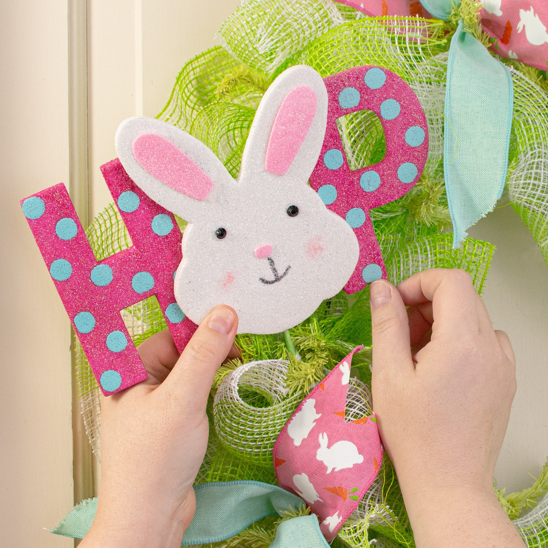 18" Bunny Hop Pick: Fuchsia Pink Lifestyle Photo