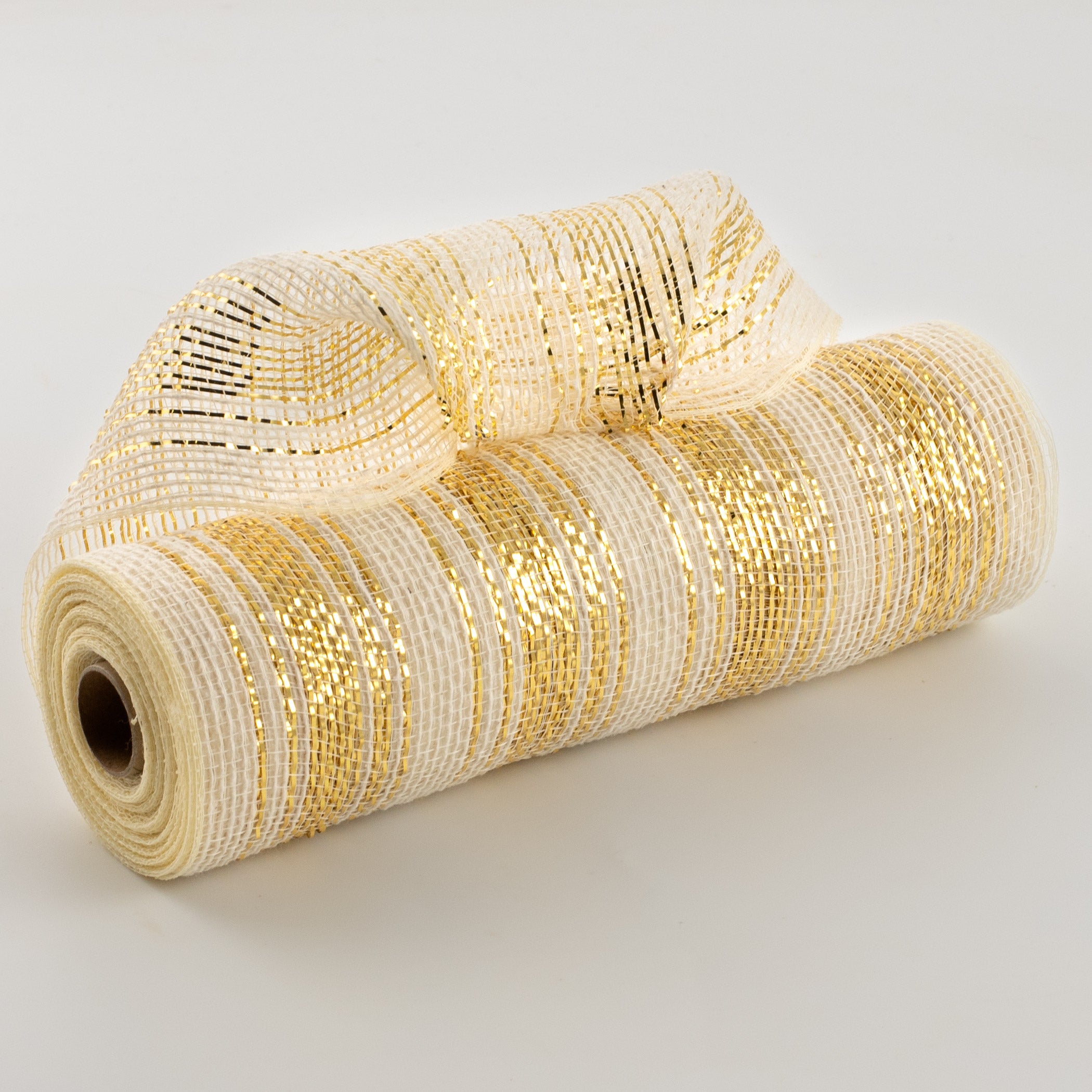 10" Burlap Deco Mesh: Cotton & Metallic Gold Ombré Item Number: XB99410-41