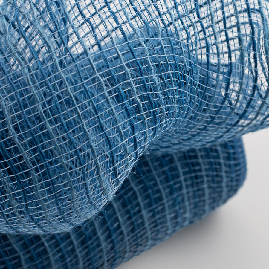 10" Burlap Deco Mesh: Denim Blue (10 Yards) Lifestyle Photo