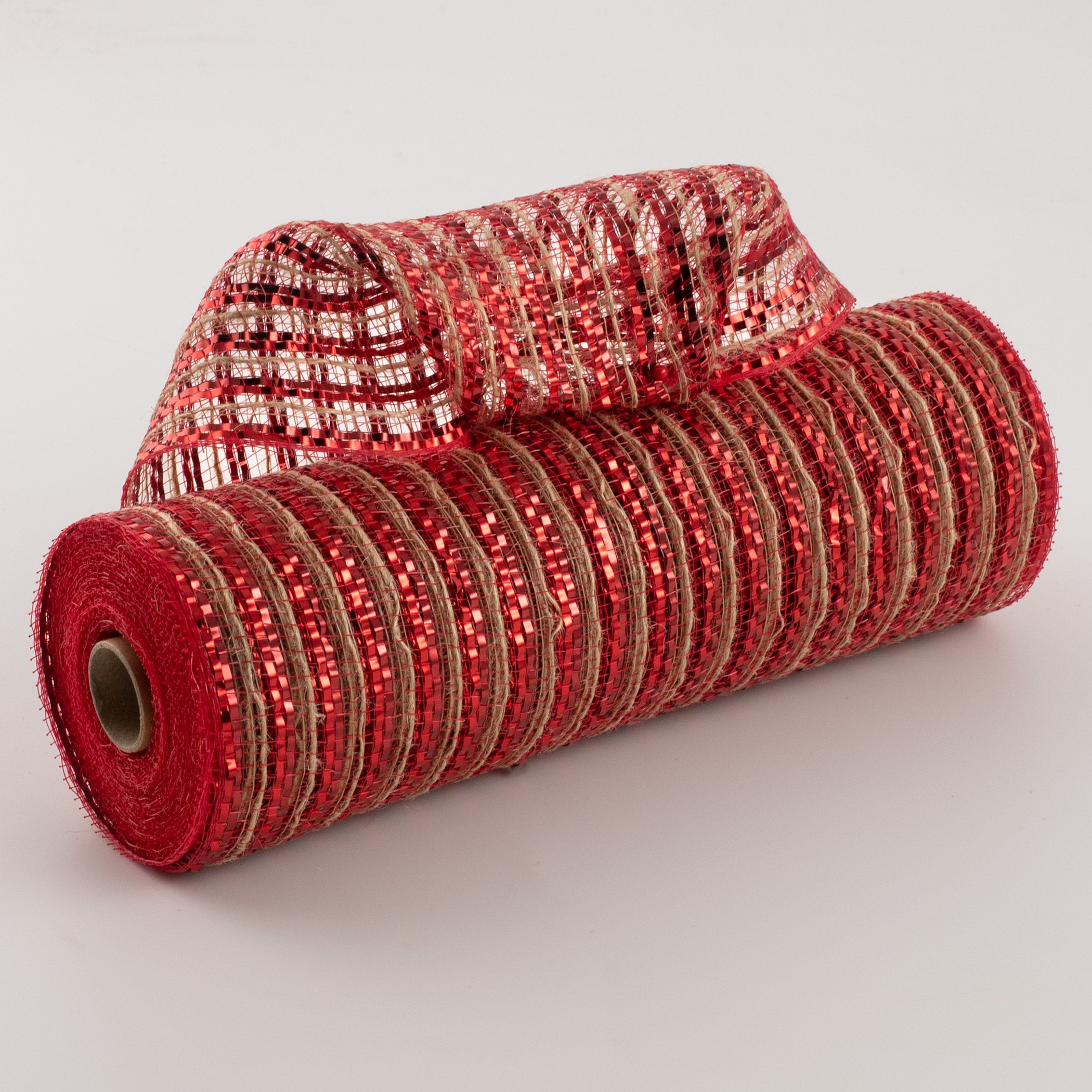 10" Burlap Deco Mesh: Metallic Dark Red Item Number: XB98810-13