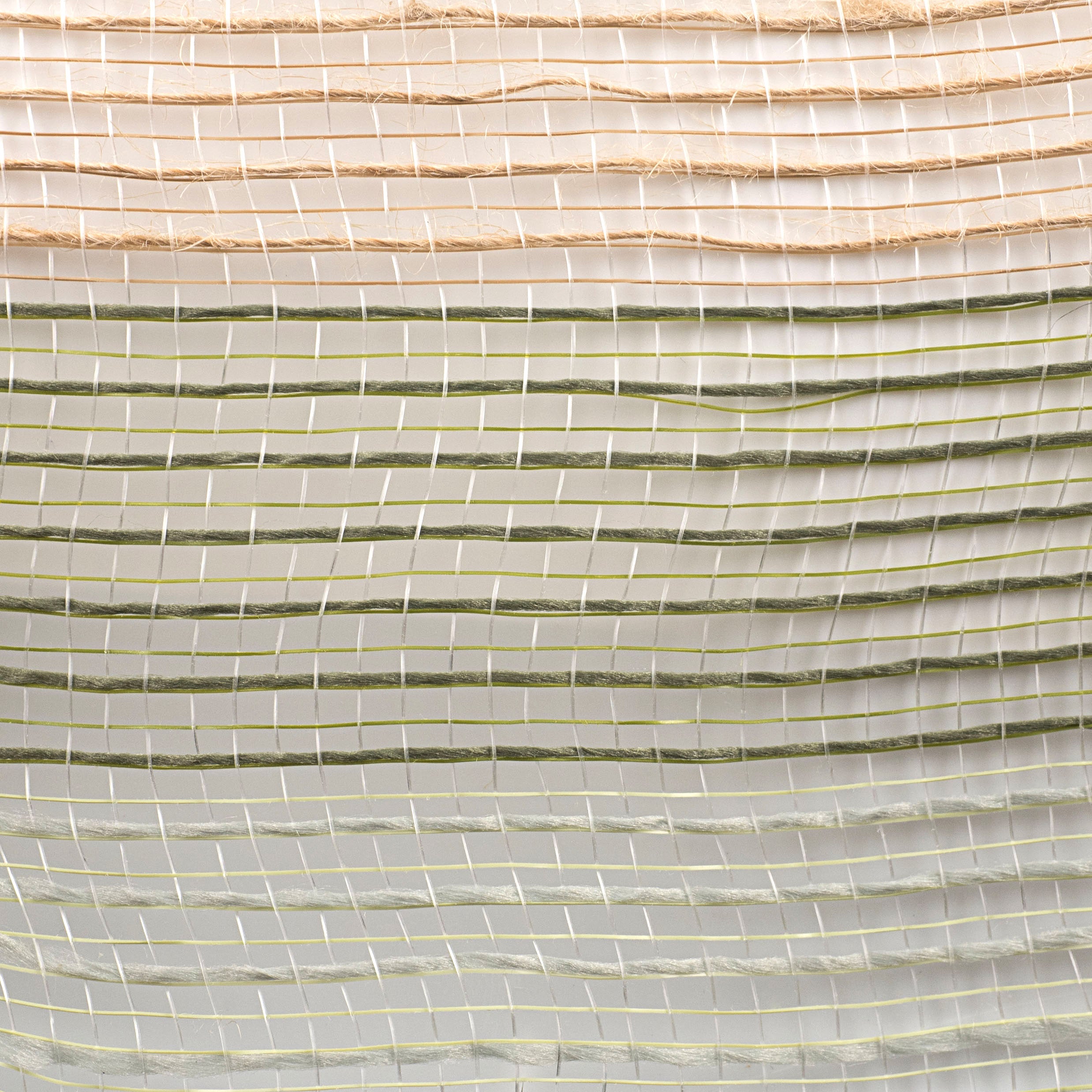 10" Burlap Deco Mesh: Moss, Sage & Natural Jute Stripes detail photo 3