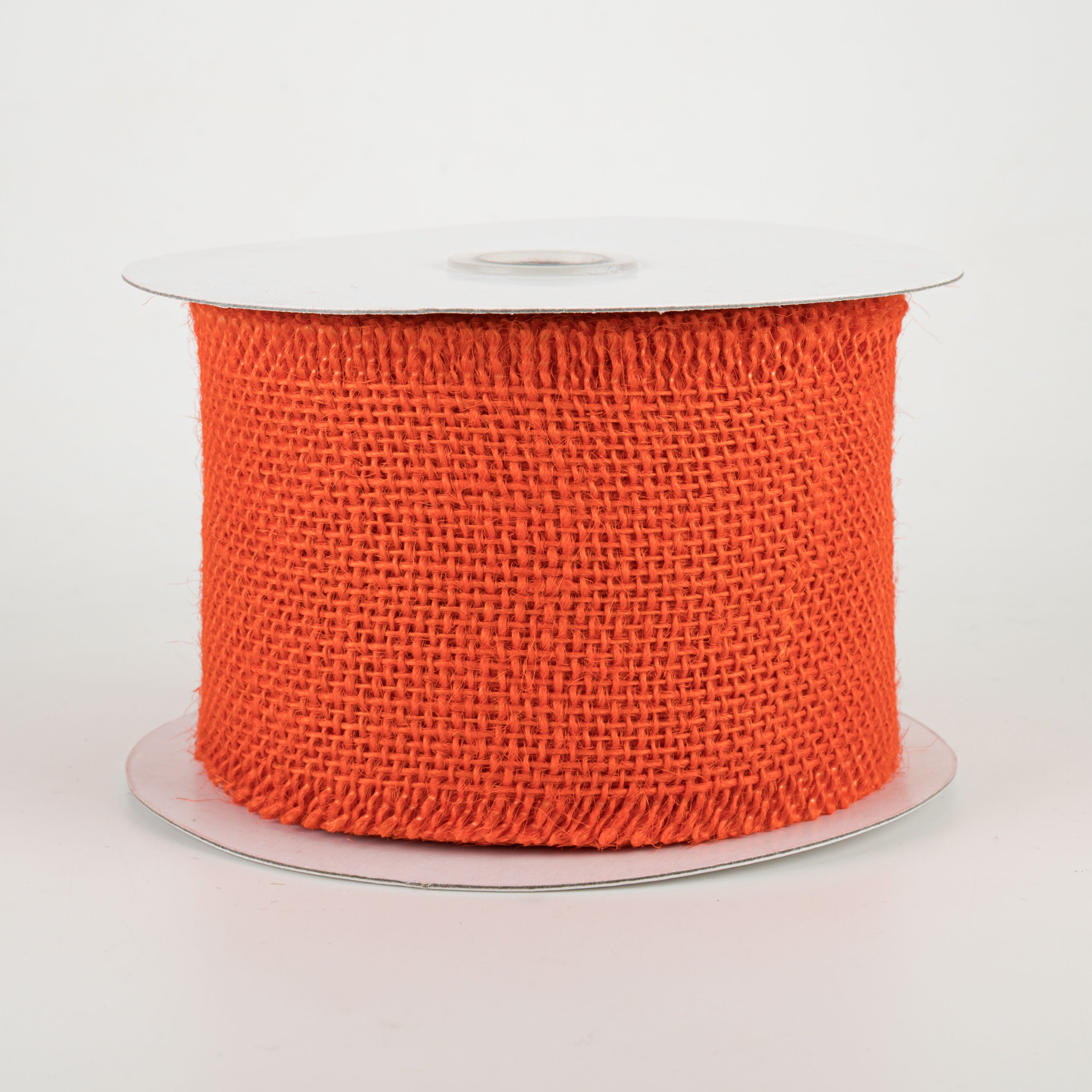 2.5" Burlap Fabric Roll With Fringe Edge: Orange (10 Yards) Item Number: RNF62-21