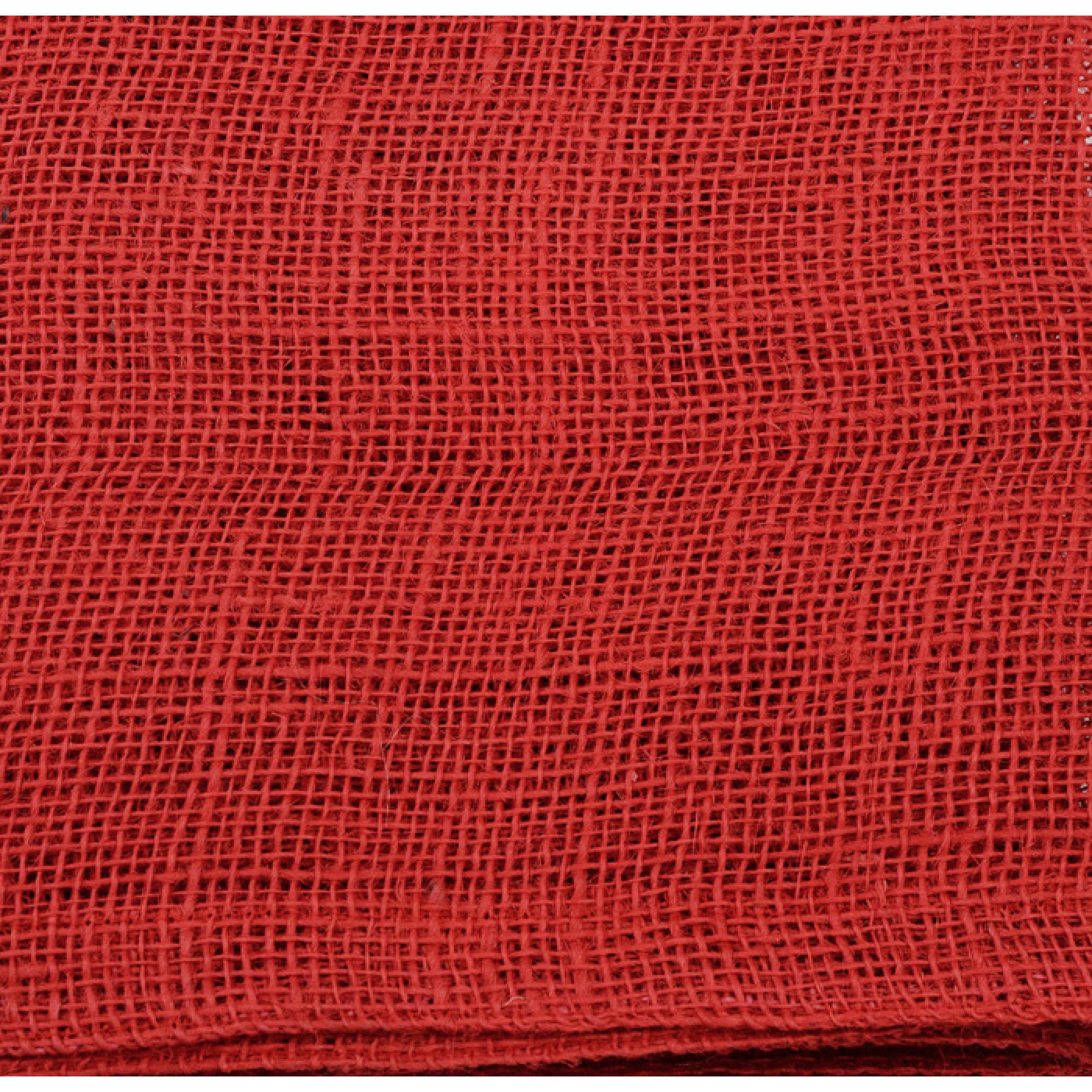 72" Burlap Fabric Table Runner: Red Lifestyle Photo