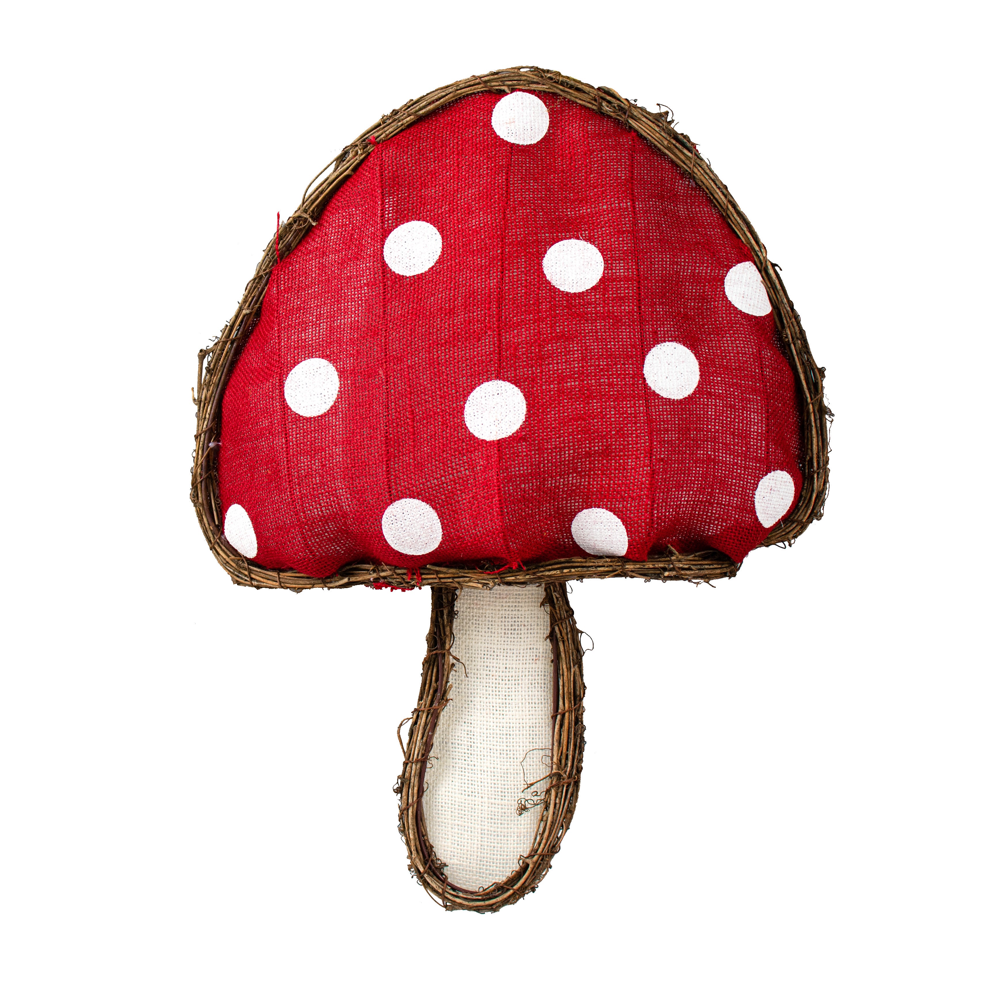 19" Burlap Mushroom Twig Form Item Number: 63354RD
