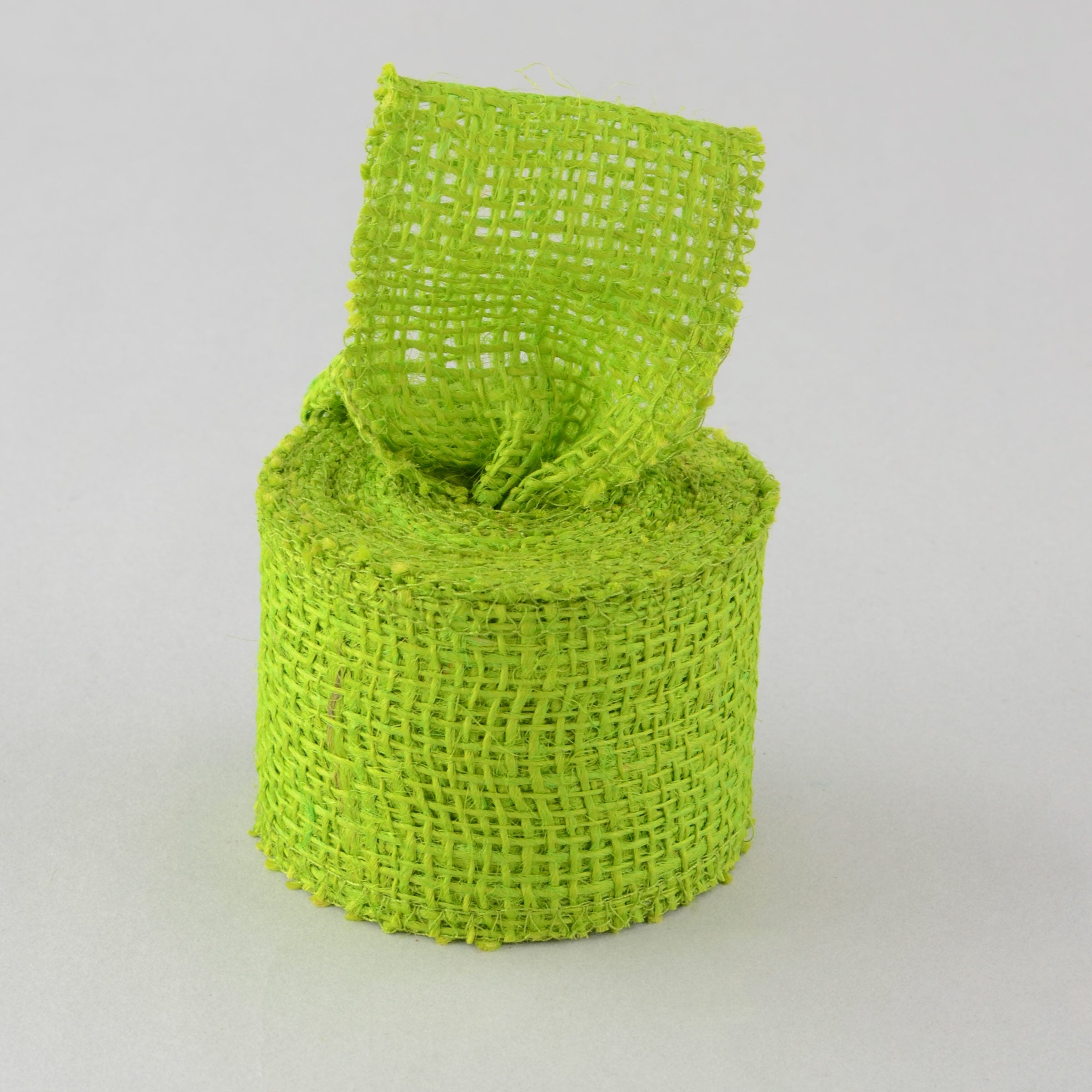 2.5" Burlap Ribbon: Apple Green (10 Yards) Lifestyle Photo
