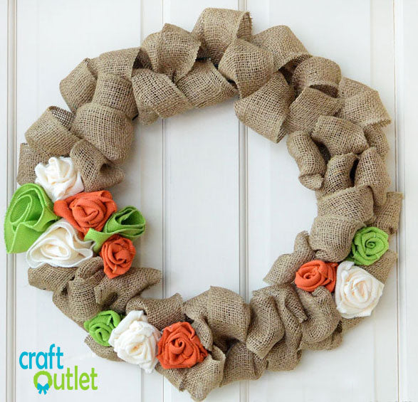 4" Burlap Ribbon: Natural (10 Yards) Lifestyle Photo