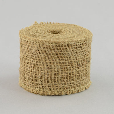 2.5" Burlap Ribbon: Natural (10 Yards) Item Number: JRH025-12