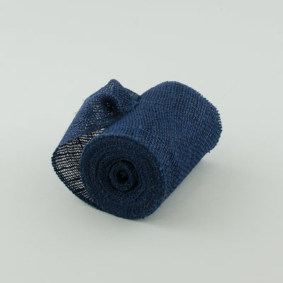 6" Burlap Ribbon: Navy Blue (10 Yards) Item Number: JRH06-33
