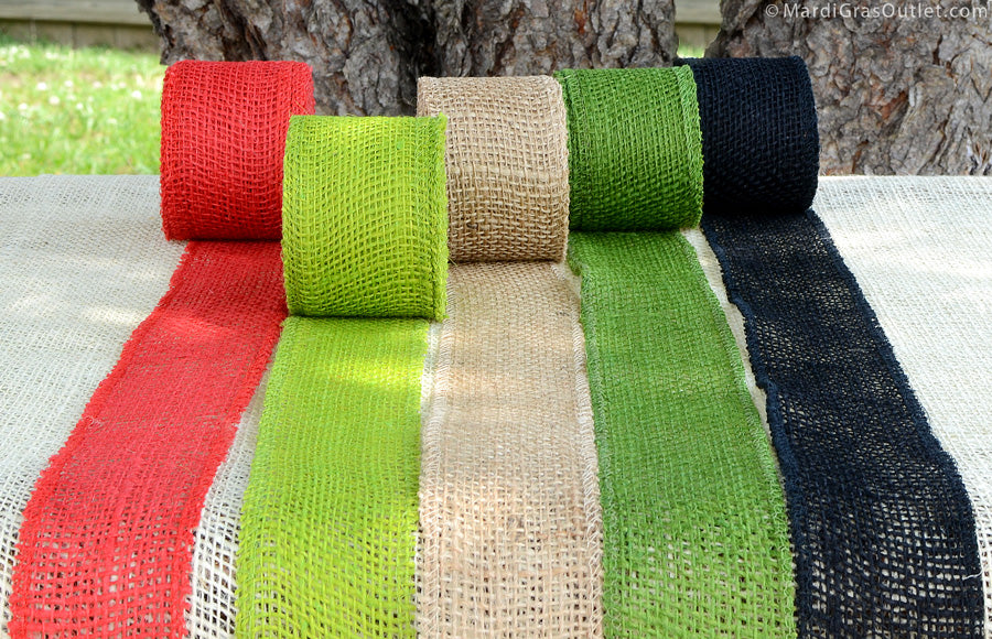 2.5" Burlap Ribbon: Olive Green (10 Yards) detail photo 3