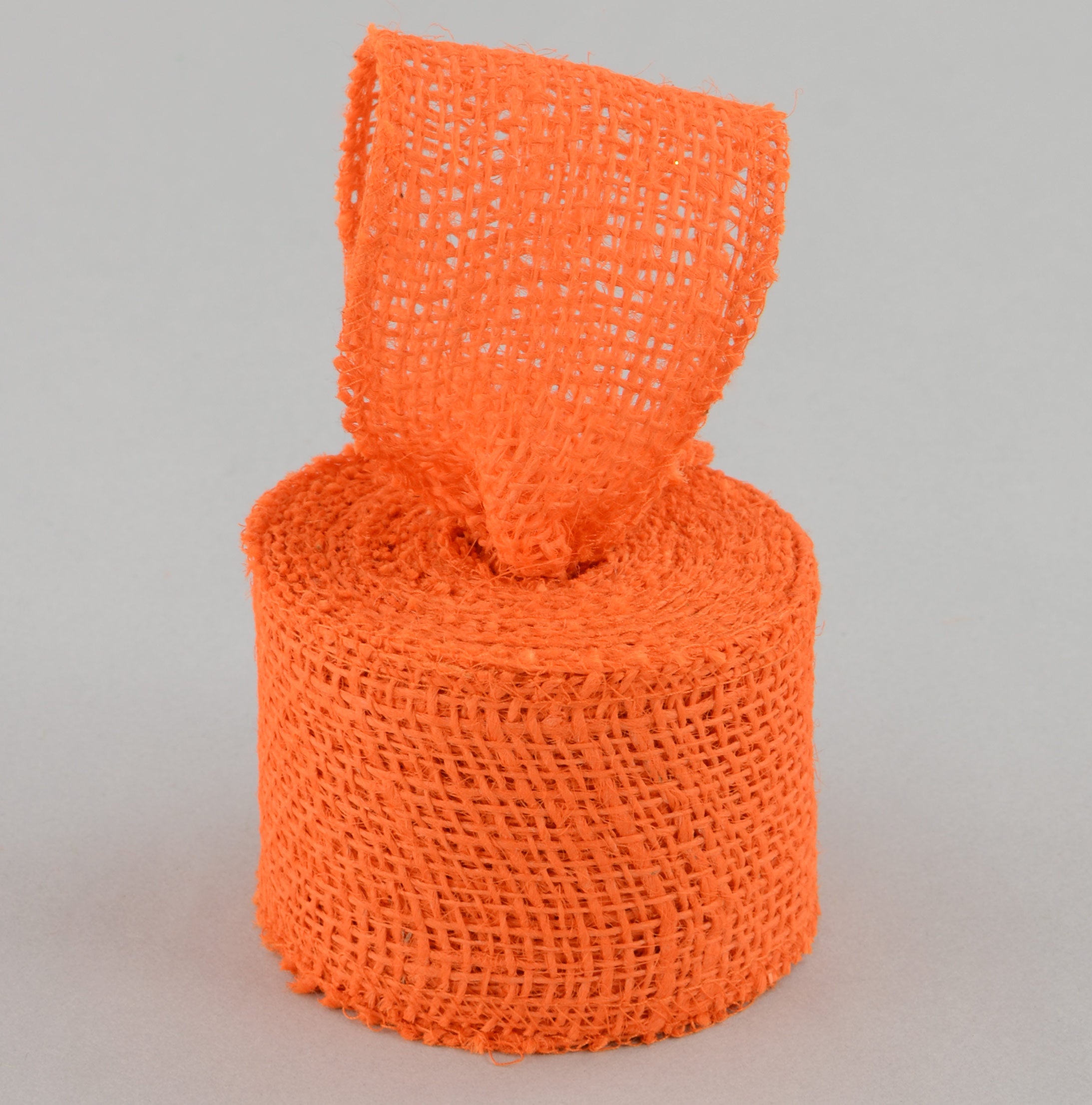 2.5" Burlap Ribbon: Orange (10 Yards) Lifestyle Photo