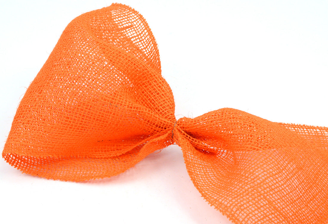 9" Burlap Ribbon: Orange (10 Yards) Lifestyle Photo