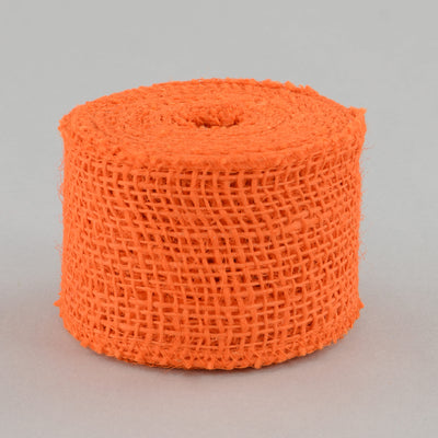 2.5" Burlap Ribbon: Orange (10 Yards) Item Number: JRH025-21