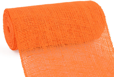 9" Burlap Ribbon: Orange (10 Yards) Item Number: JRH09-21