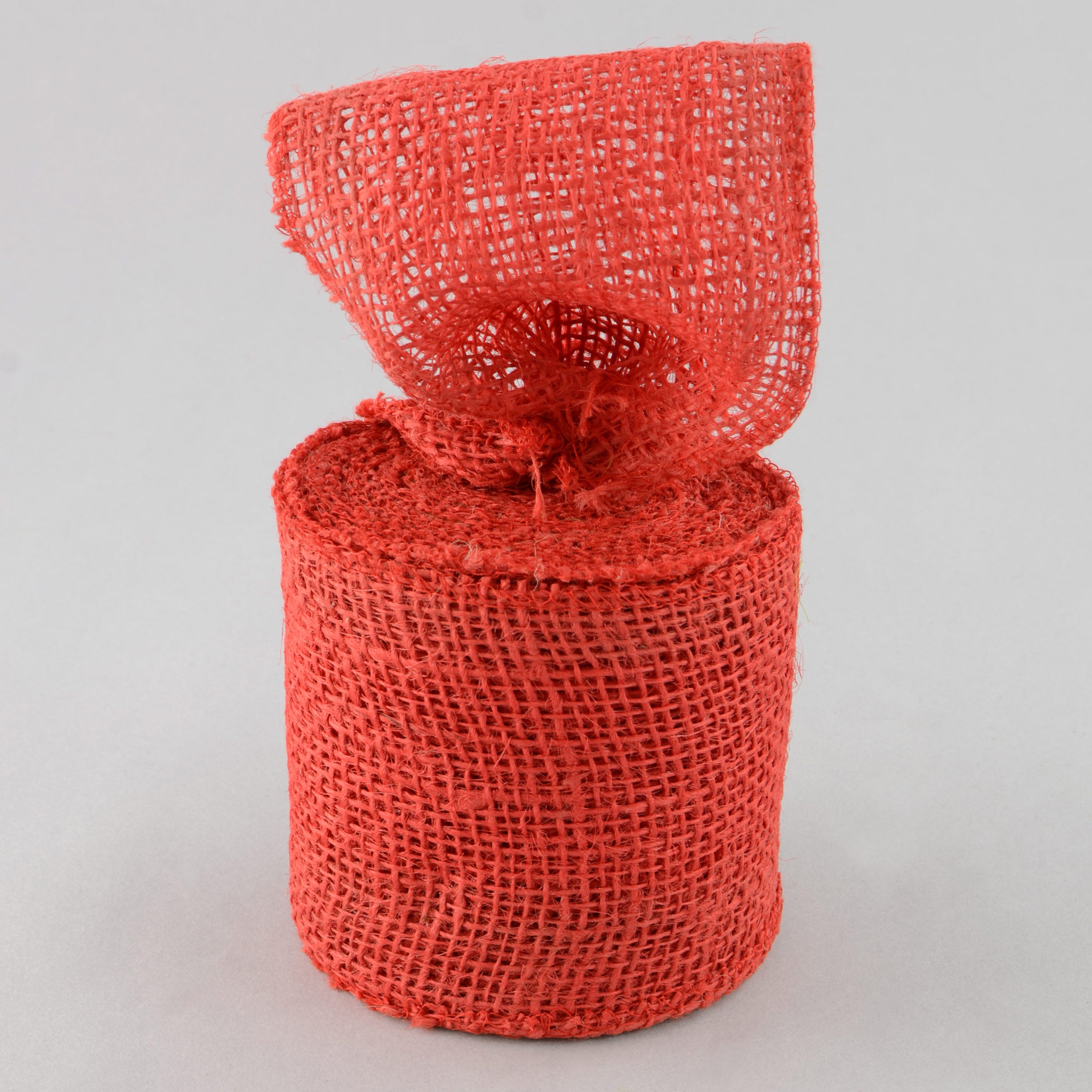 4" Burlap Ribbon: Red (10 Yards) Lifestyle Photo