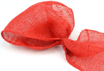9" Burlap Ribbon: Red (10 Yards) Lifestyle Photo