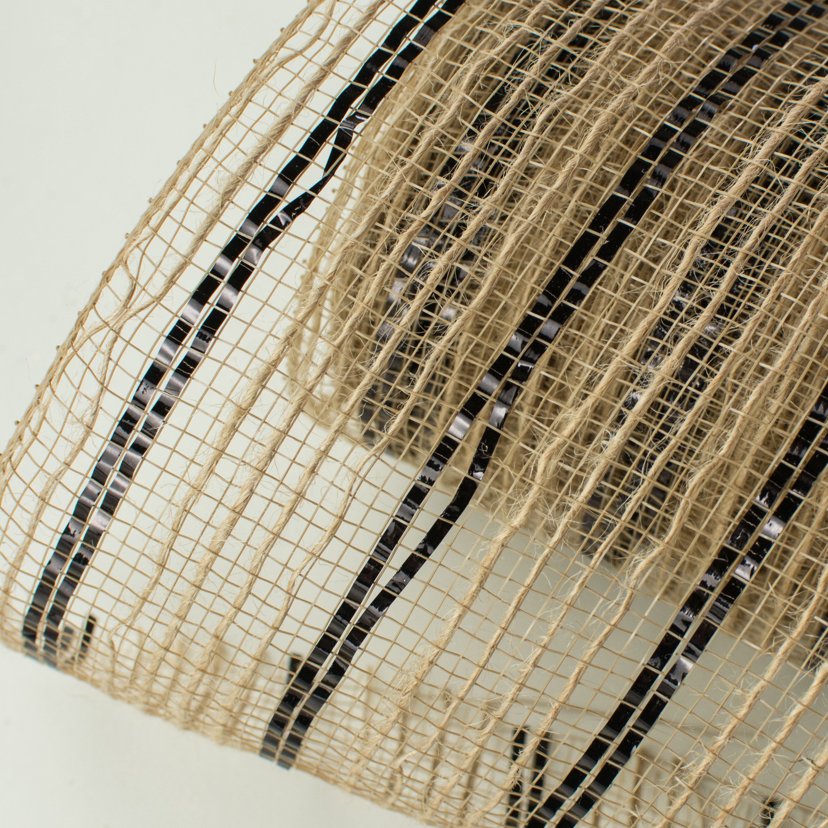 21" Burlap Stripe Mesh: Black (10 Yards) Lifestyle Photo