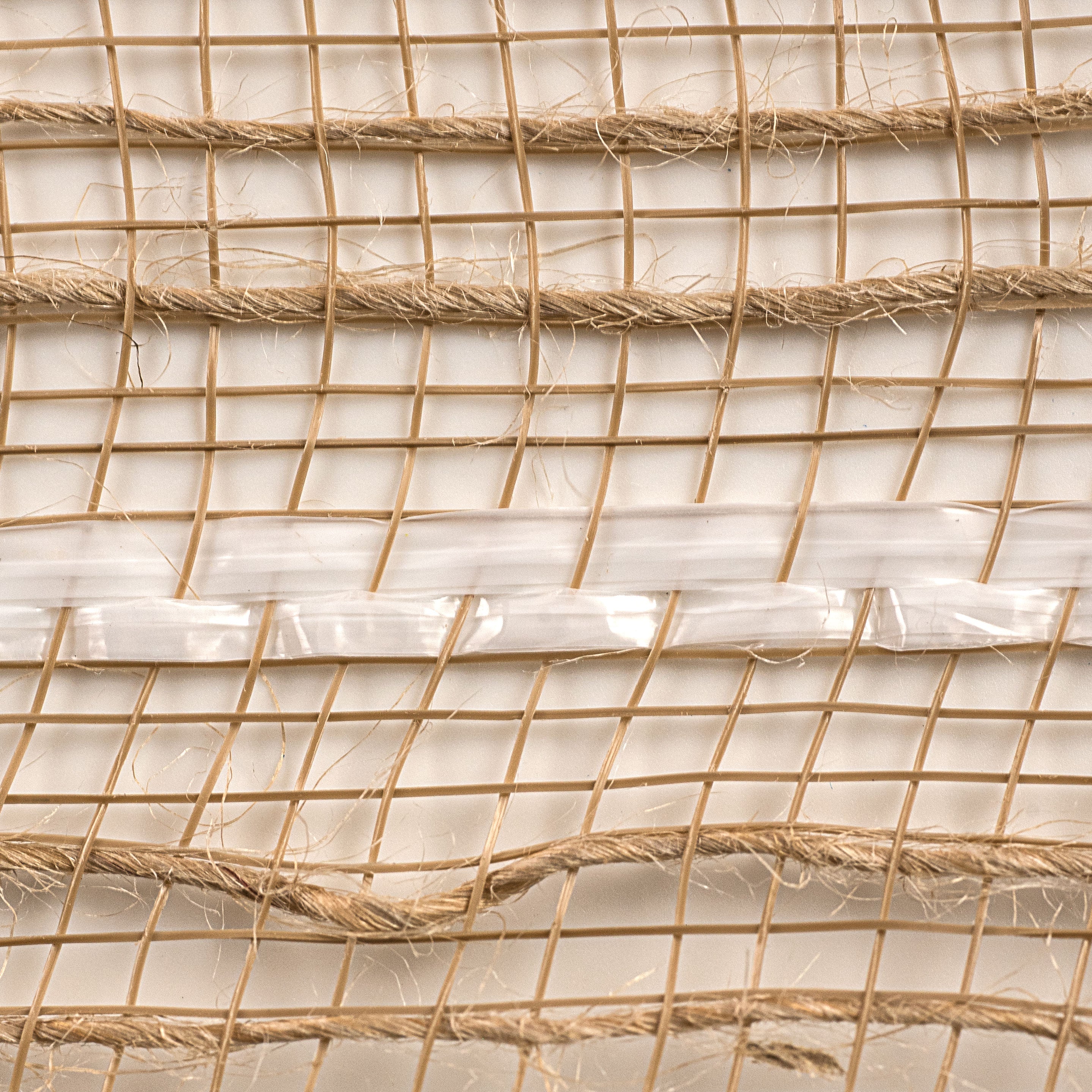 21" Burlap Stripe Mesh: White (10 Yards) detail photo 3